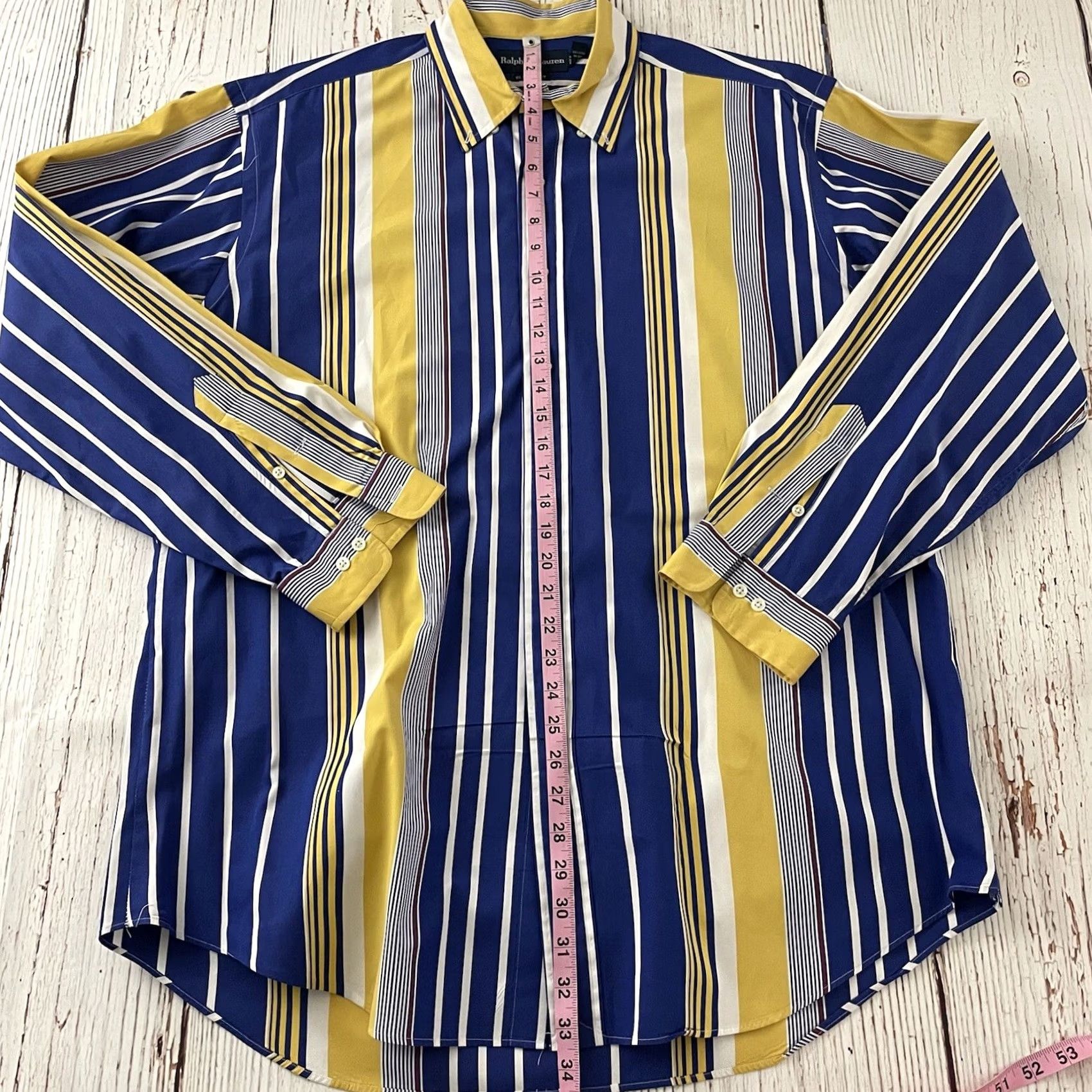 Polo Ralph Lauren VINTAGE Polo Ralph Lauren Striped Button-Up Shirt Mens XL Size US XL / EU 56 / 4 - 4 Thumbnail
