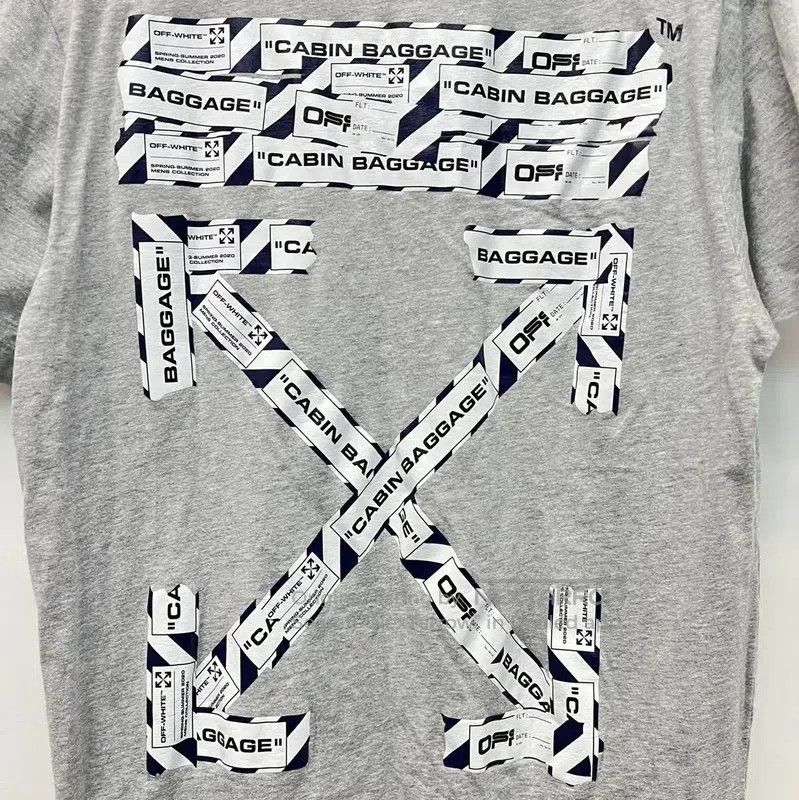 Off-White Off-White Gray Cotton Men's T-Shirt . Size US L / EU 52-54 / 3 - 4 Thumbnail