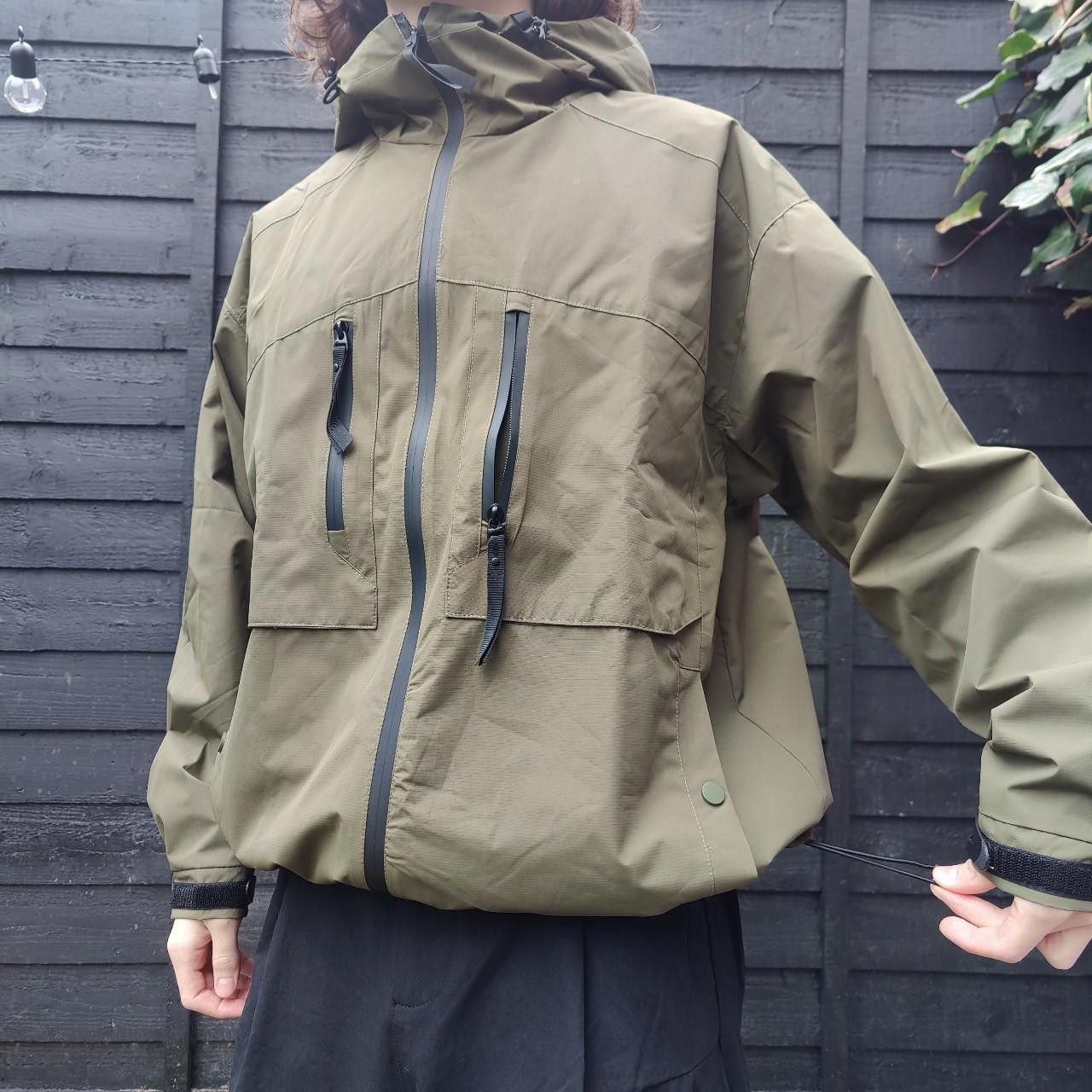 Green Waterproof Teflon Zip Jacket