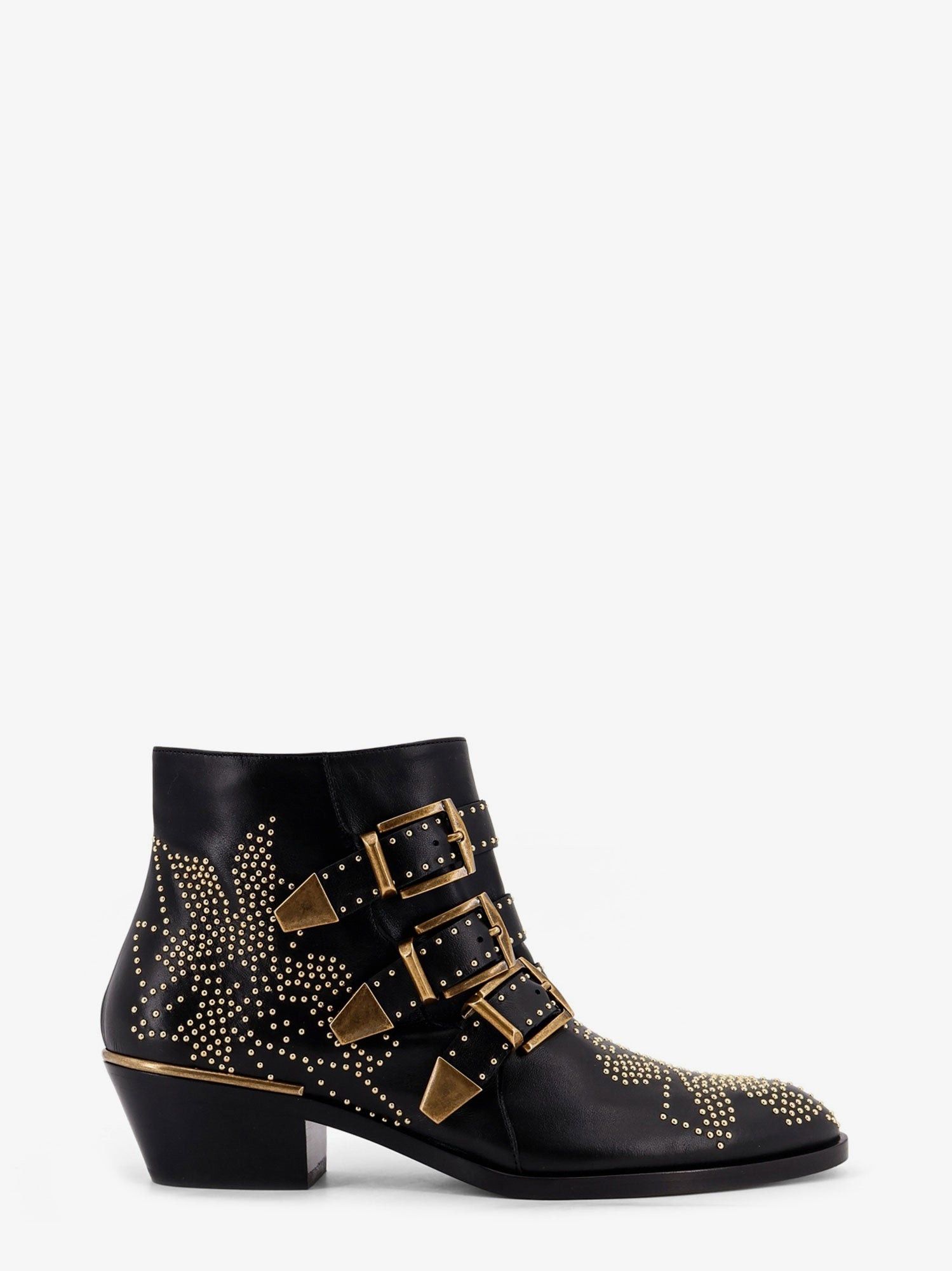 Chloe Leather Susan Boots With Metal Details Size US 11 / IT 41 - 1 Thumbnail