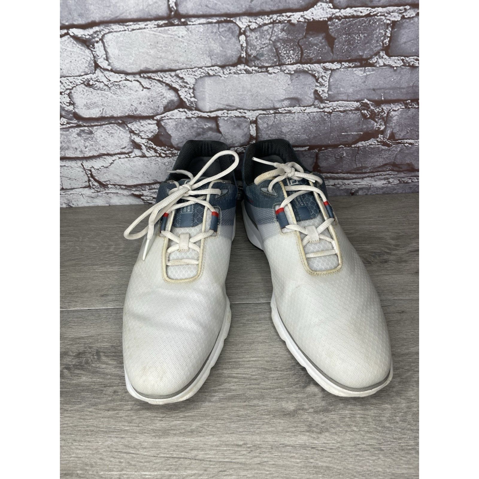 Footjoy FootJoy Golf PRO SL SPORT 53854 White Blue Lace Up Shoes Men Size US 12 / EU 45 - 21 Thumbnail