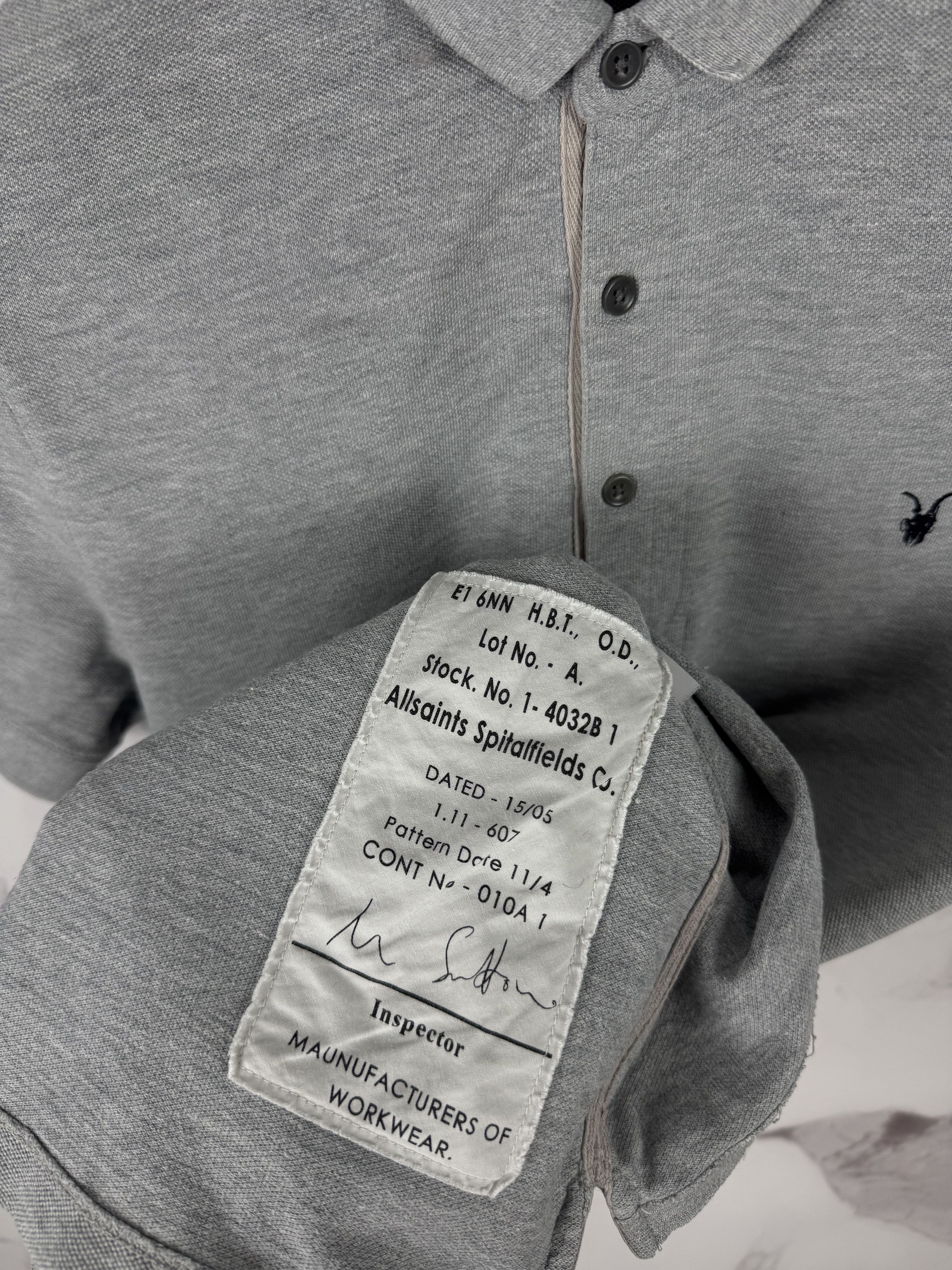 Allsaints Vintage AllSaints Spitalfields Sandringham Polo Shirt Size L Size US L / EU 52-54 / 3 - 9 Thumbnail