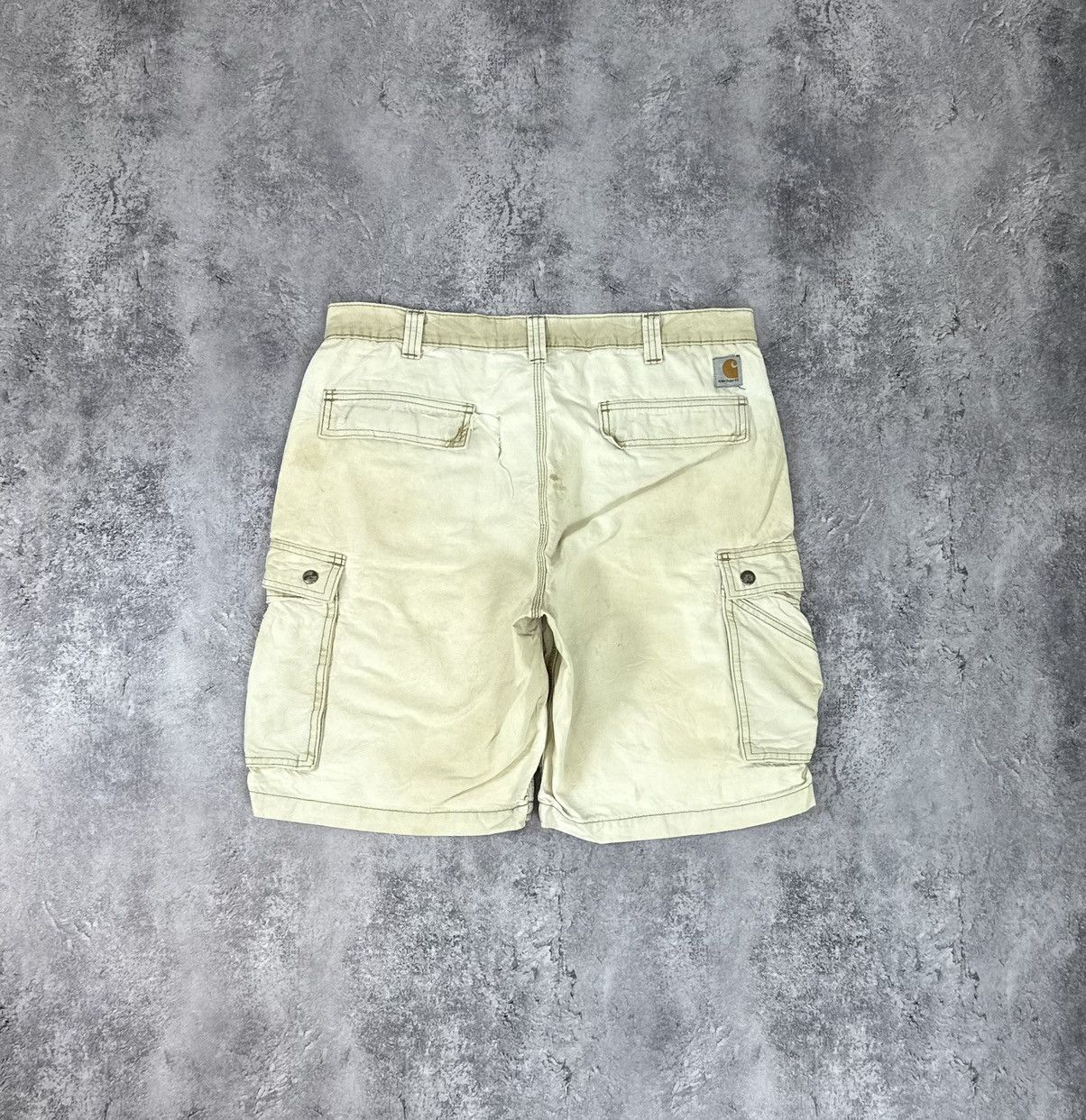 Carhartt Vintage Carhartt Distressed Cargo Baggy USA Opium Shorts Size US 36 / EU 52 - 1 Thumbnail