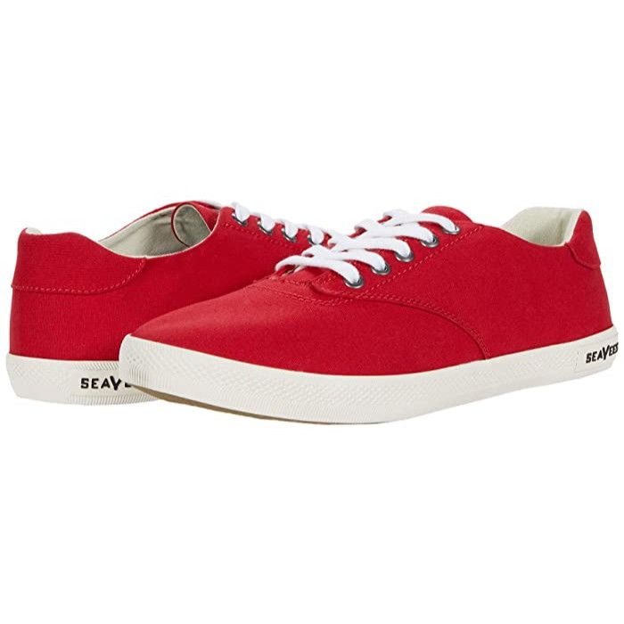 SeaVees SeeVees Women’s Palm Ave Plimsoll Sneakers, Cherry, Sz.9 Size US 9 / IT 39 - 1 Thumbnail