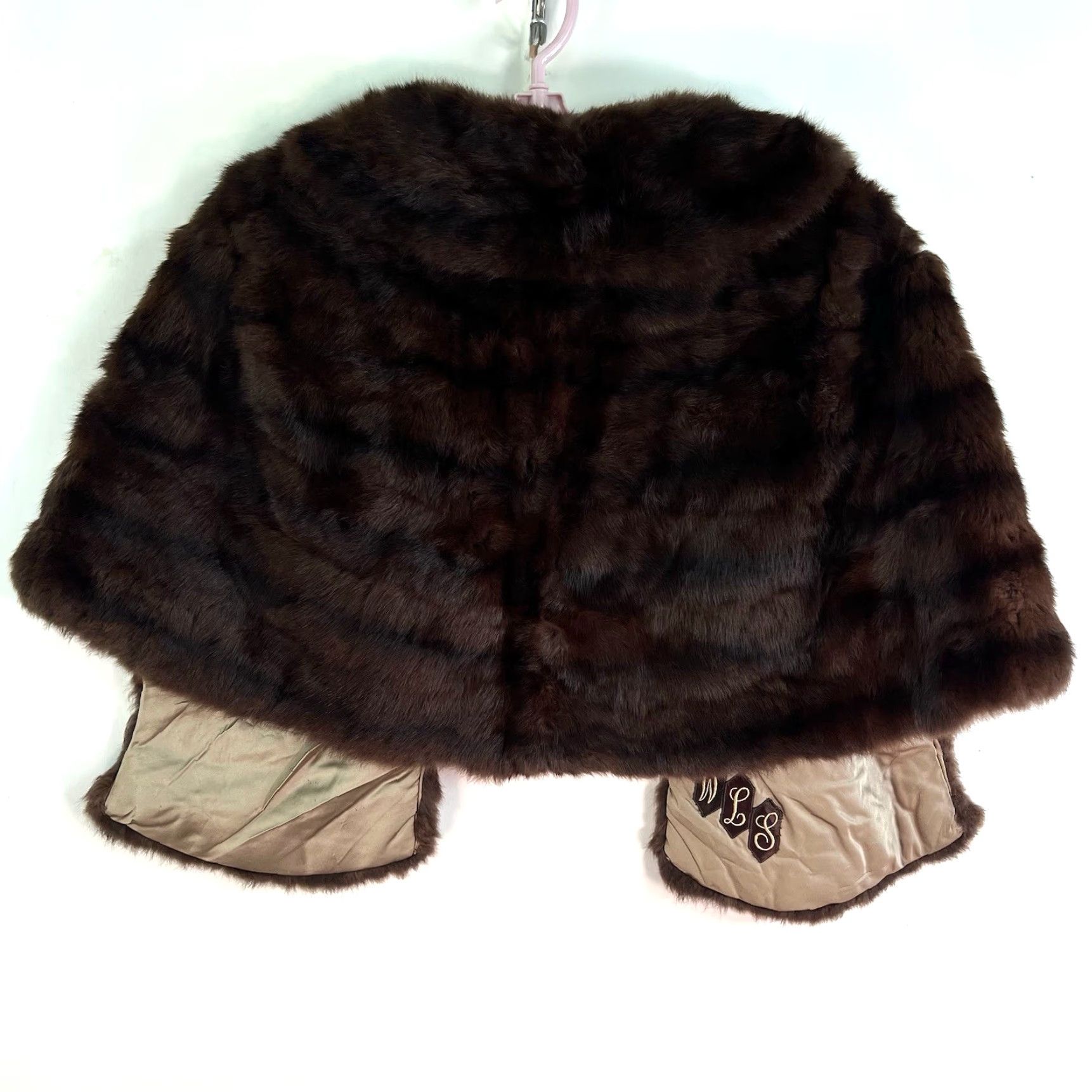 Vintage VINTAGE WLS Mink Stole Shawl Wrap M/L Brown 1960s Eveningwear Womens Size M / US 6-8 / IT 42-44 - 6 Thumbnail