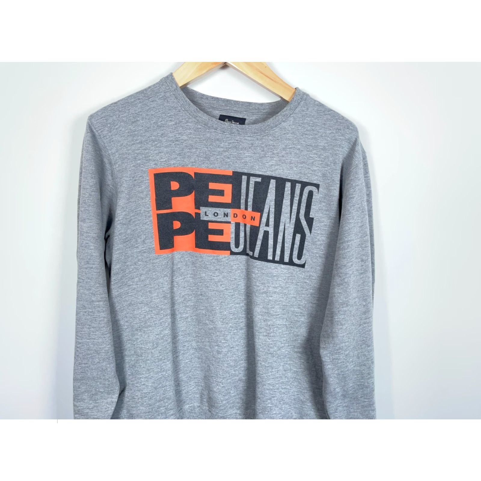 Pepe Jeans Pepe Jeans London Sweatshirt Women's XL Gray Crewneck Side Pockets Streetwear 90s Retro Pullover Shirt Mens Womens Girls Boys Size XL / US 12-14 / IT 48-50 - 4 Thumbnail