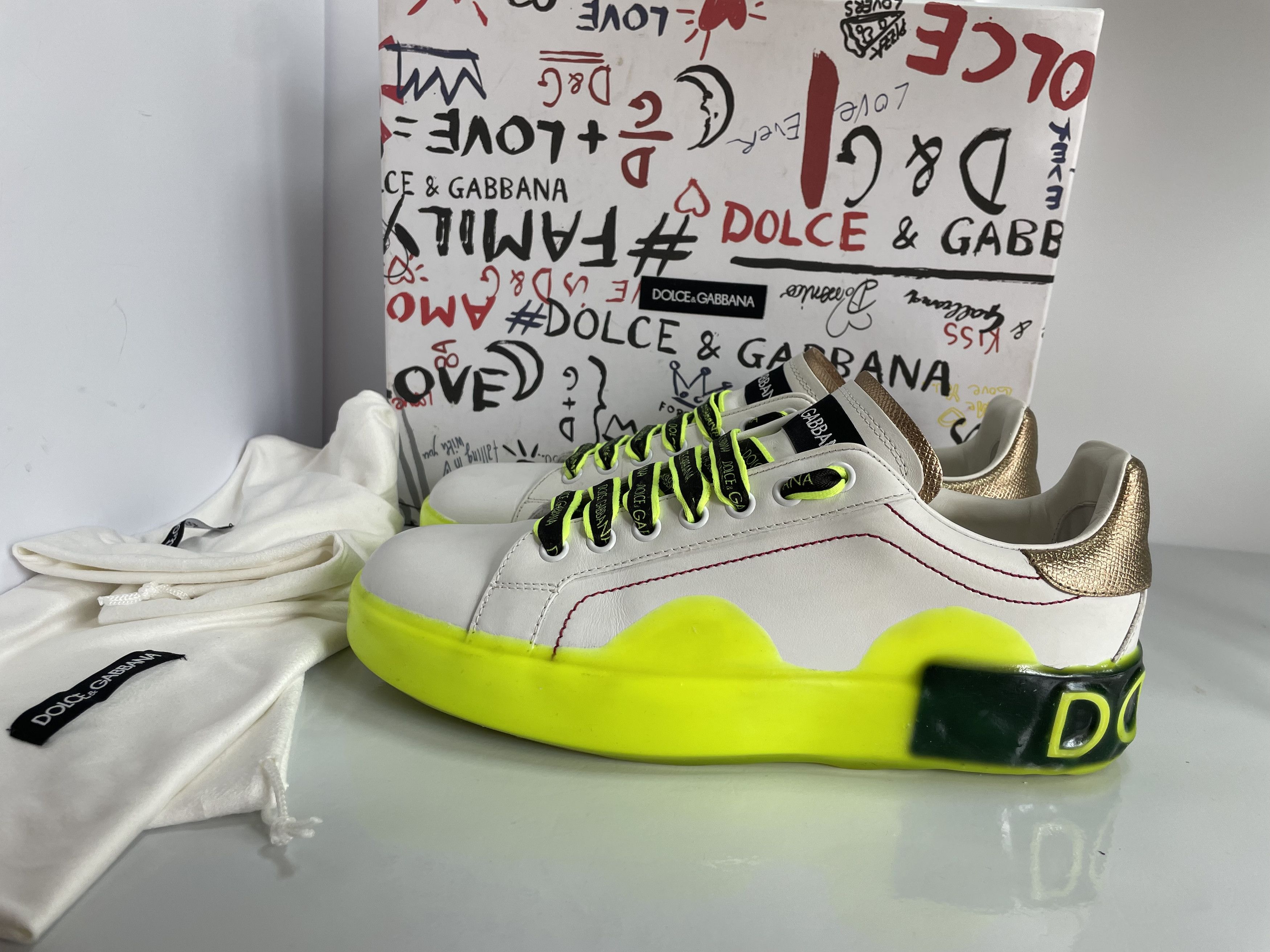 Dolce & Gabbana Dolce & Gabbana Portofino leather sneakers EU39 ( real 38) Size US 9 / IT 39 - 2 Thumbnail
