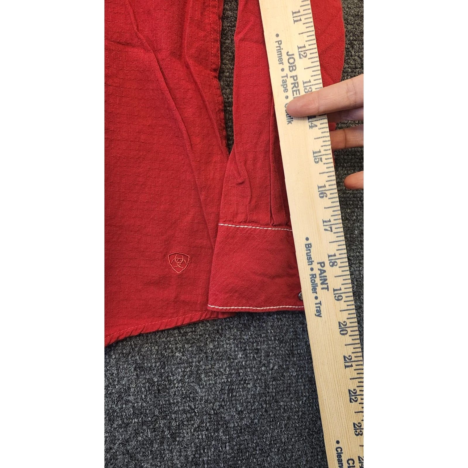 Ariat Ariat Shirt Womens XL Red Western Snap Button Studded Fitted Long Sleeve Top Size XL / US 12-14 / IT 48-50 - 7 Thumbnail