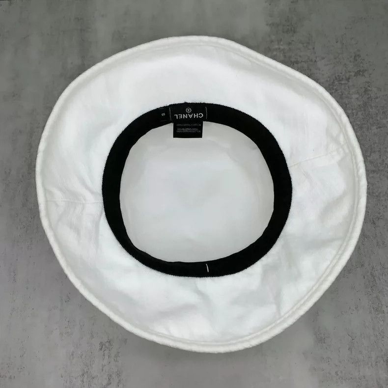 Chanel CHANEL White Denim Fisherman Bucket Hat -2505 Size ONE SIZE - 5 Thumbnail