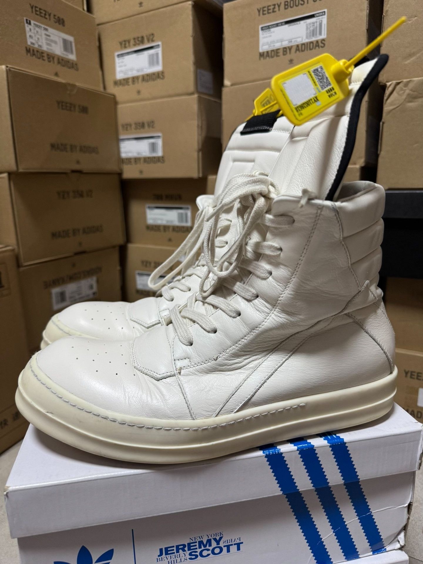 Rick Owens Rick Owens White Hitop Sneakers 41 Men Size US 8.5 / EU 41-42 - 1 Thumbnail