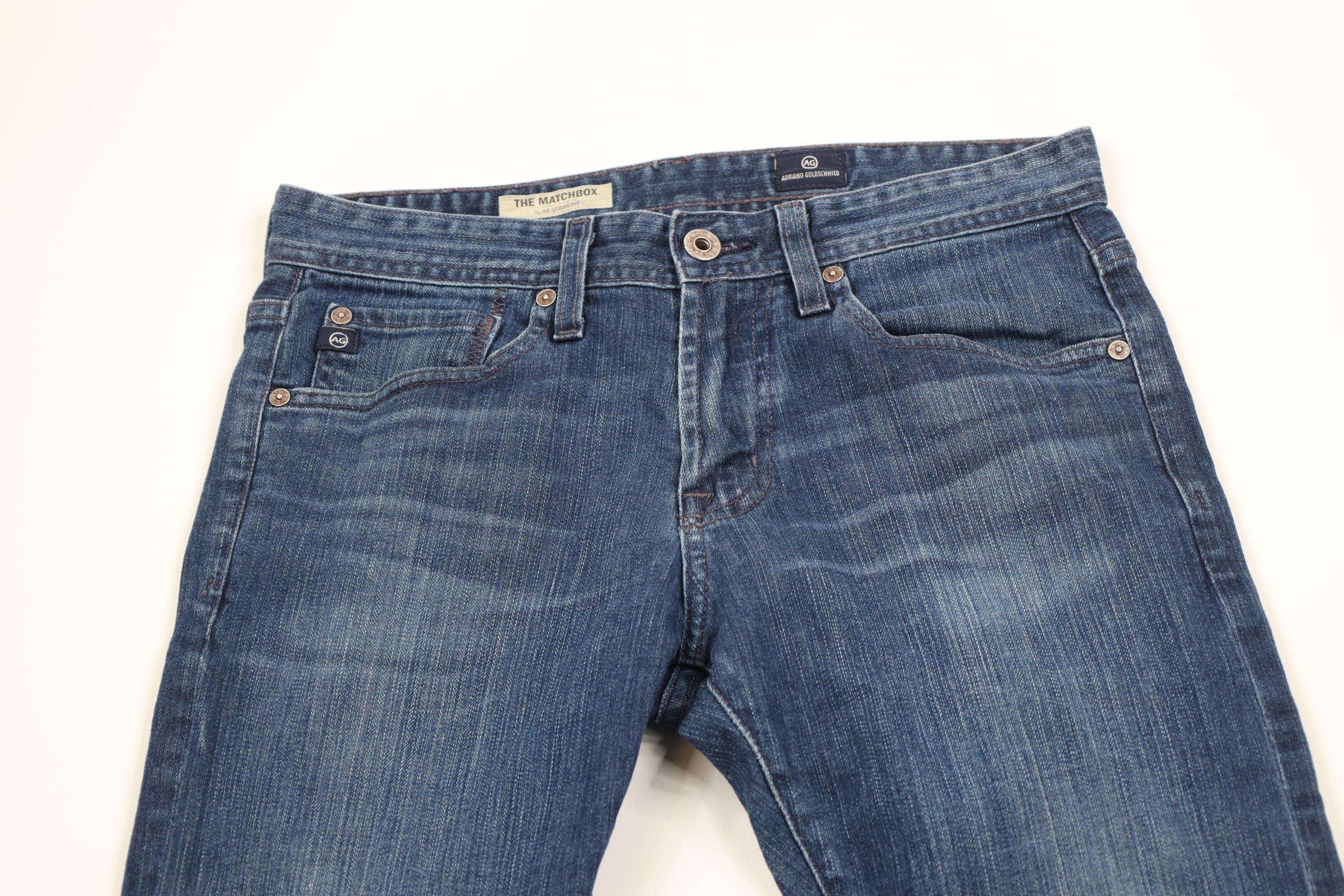 Vintage Adriano Goldschmied The Matchbox Slim Straight Denim Jeans Size 28" / US 6 / IT 42 - 2 Thumbnail