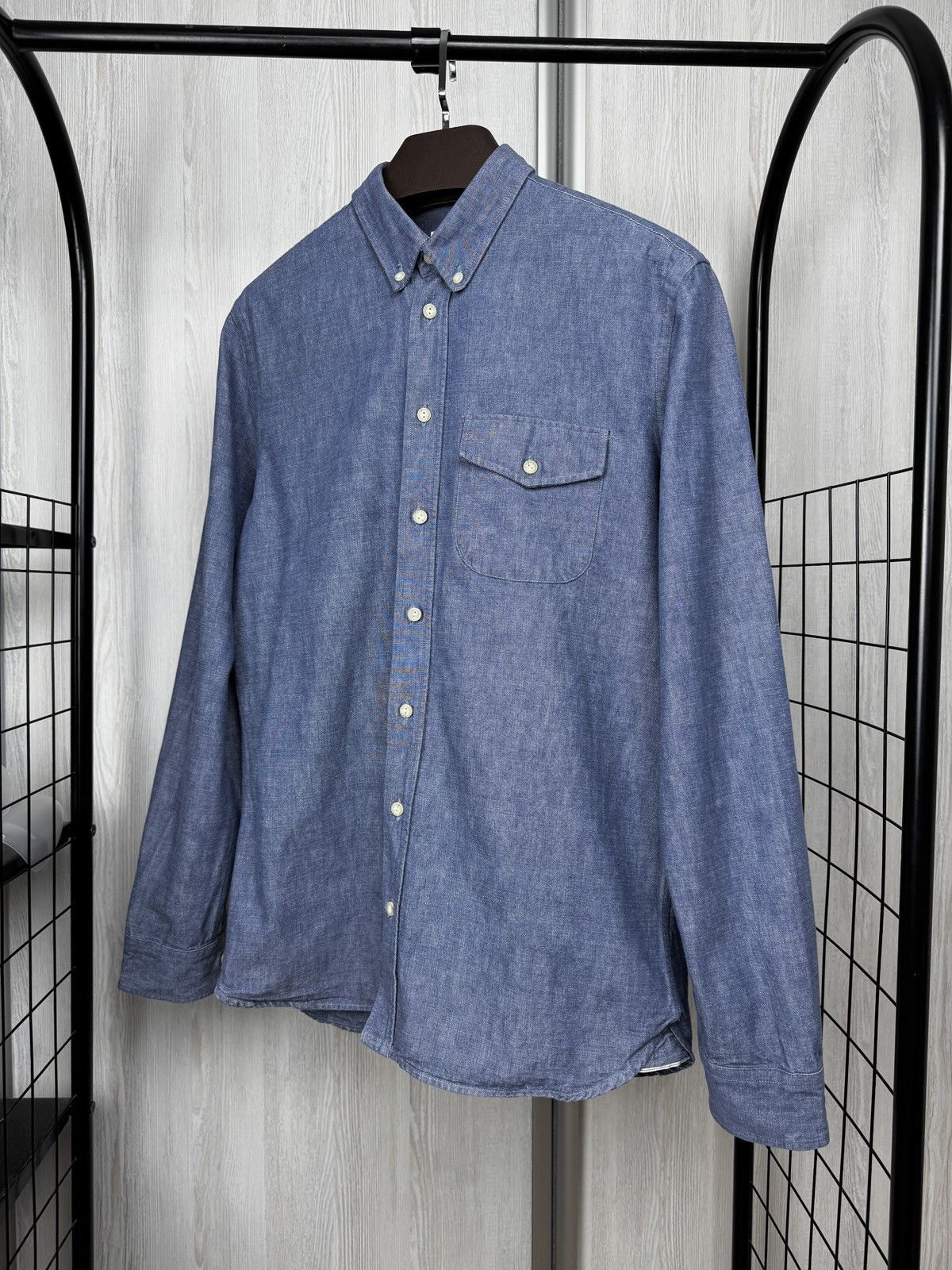 Livid LIVID JEANS – RAGNAR JAPAN Blue SELVAGE BUTTON UP Shirt Size US M / EU 48-50 / 2 - 6 Thumbnail