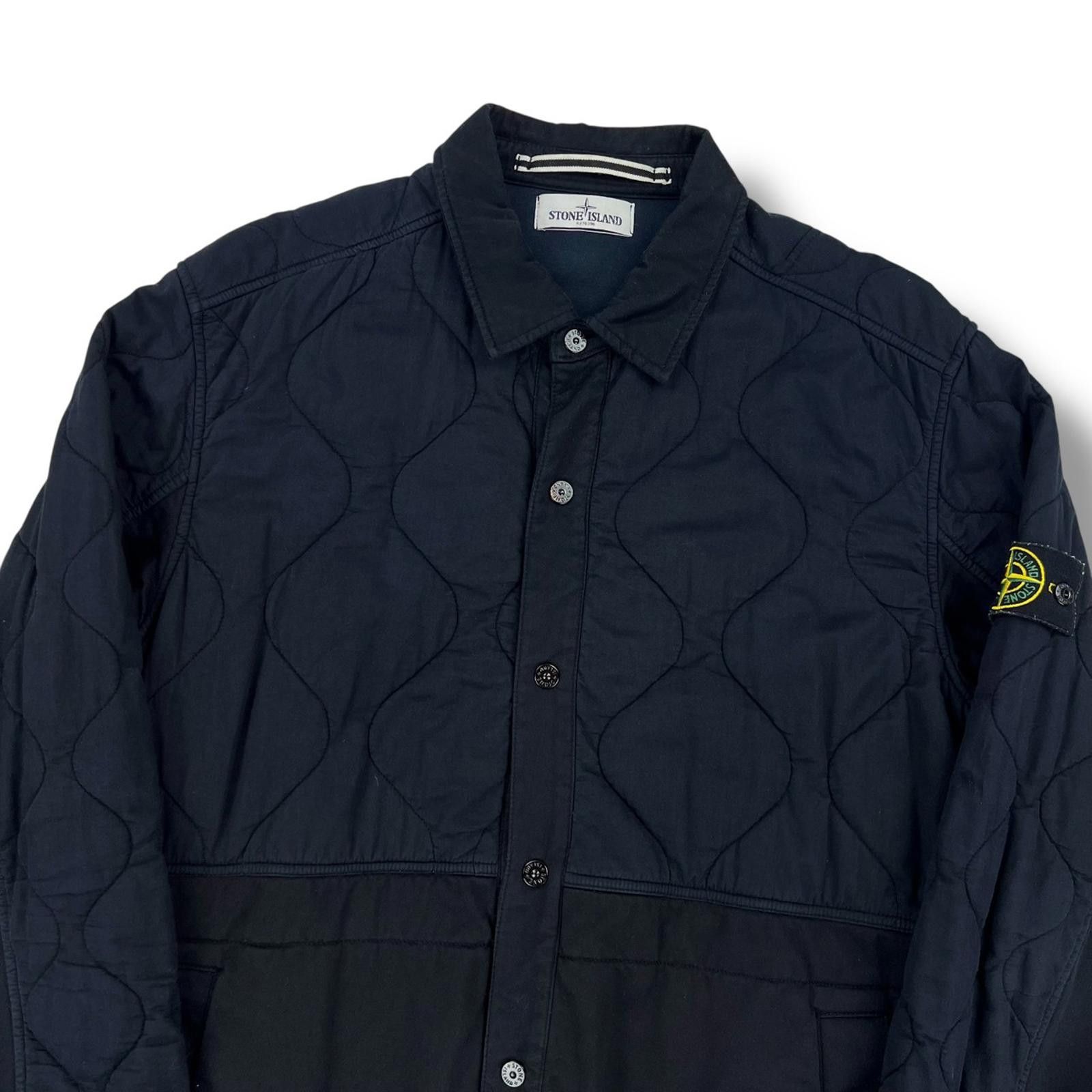 Stone Island Stone Island Navy Quilted Overshirt Size US XXL / EU 58 / 5 - 1 Thumbnail
