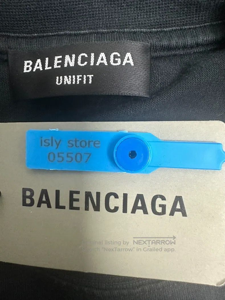 Balenciaga Balenciaga Lightning Letter Pattern Shirt Short Sleeve Bla Size US XL / EU 56 / 4 - 4 Thumbnail