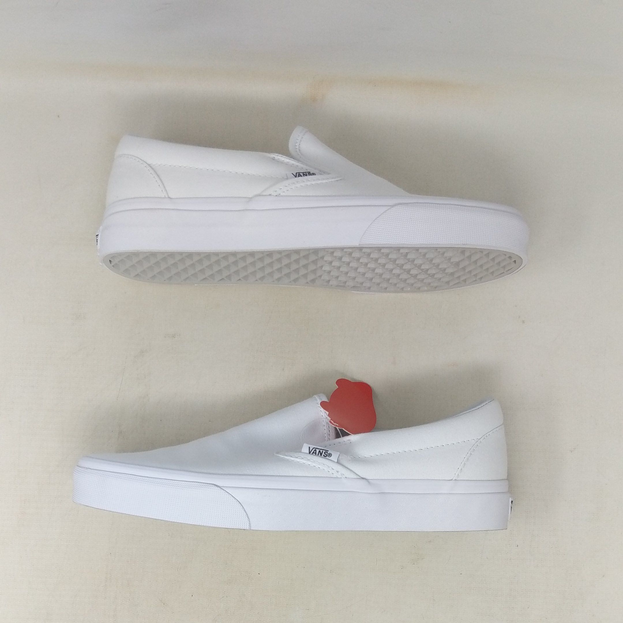 Vans Classic Slip On White Canvas Grailed