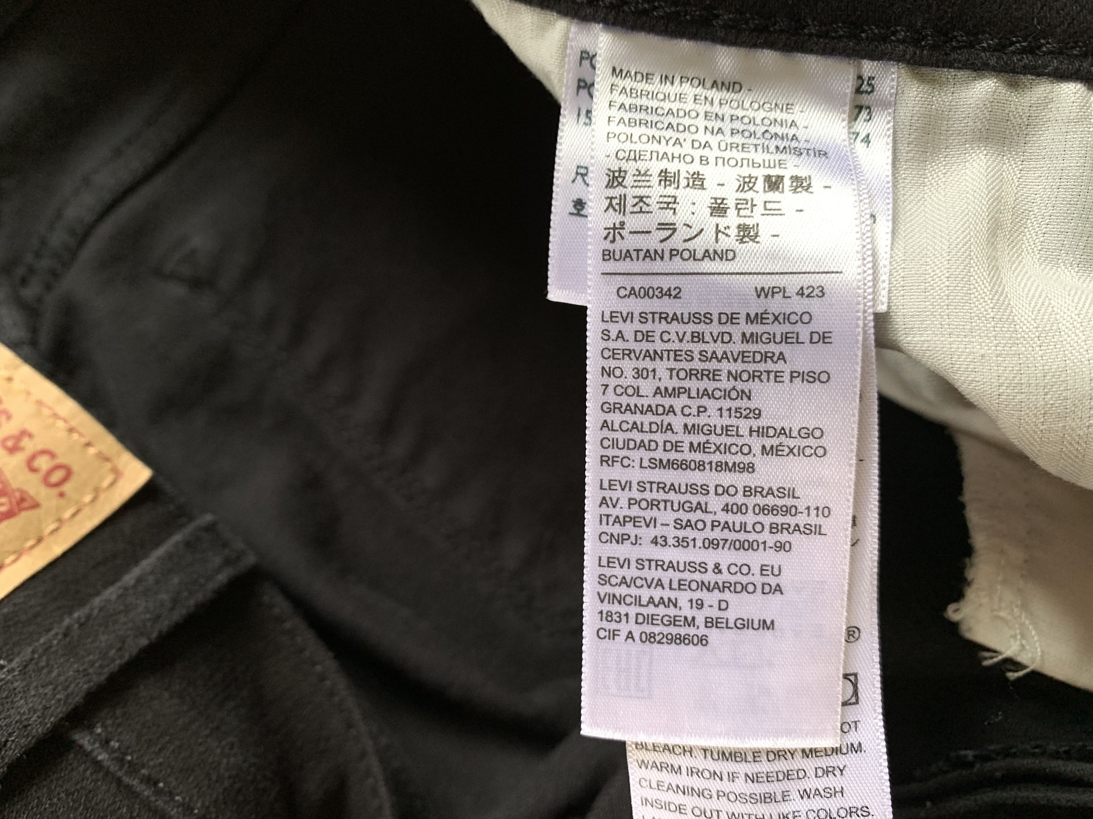 Levi's × Vintage Levis Black Slim Fit Stretch Jeans Size 29" - 8 Thumbnail