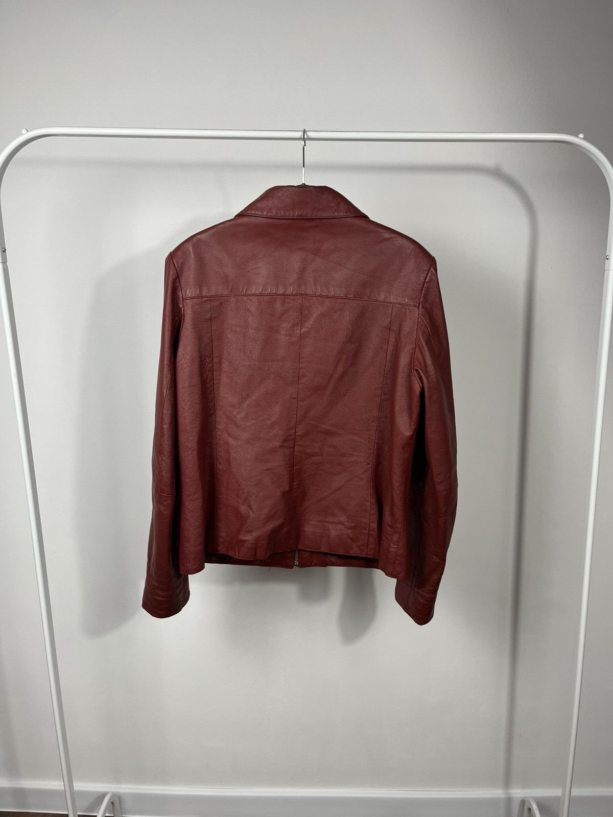 Leather Vintage Red Leather Jacket Womens Size 40 Zip Front Size S / US 4 / IT 40 - 14 Thumbnail