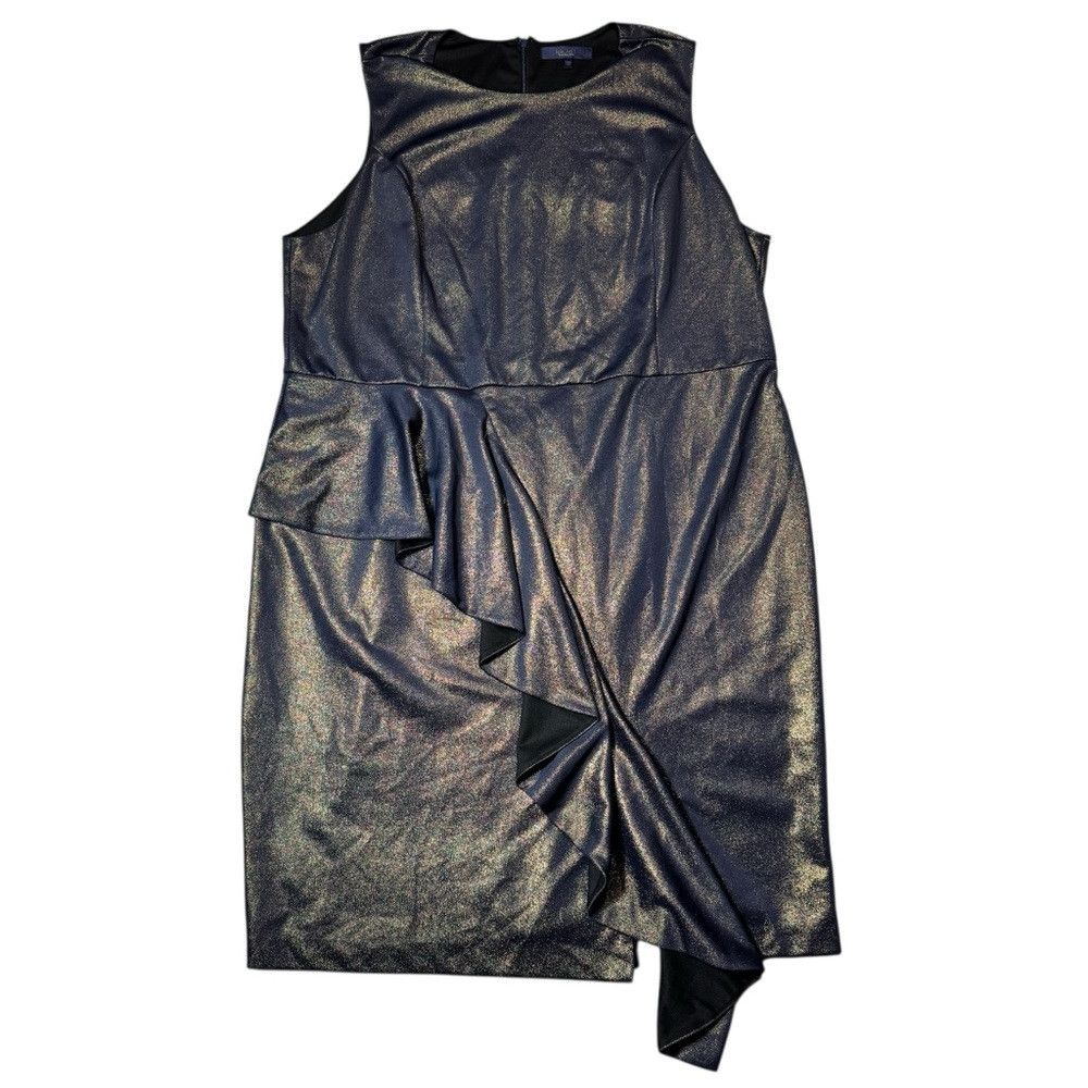 Other NWT New $139 Rachel Roy Augustine Metallic Ruffle Dress Siz Size 4XL / US 24-26 - 2 Thumbnail