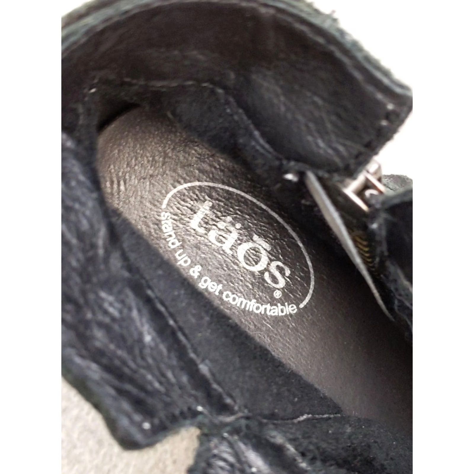 Taos Taos Dillie Boots Womens 6.5 Black Suede Ankle Zip Block Heel Comfort Casual Size US 7 / IT 37 - 4 Thumbnail