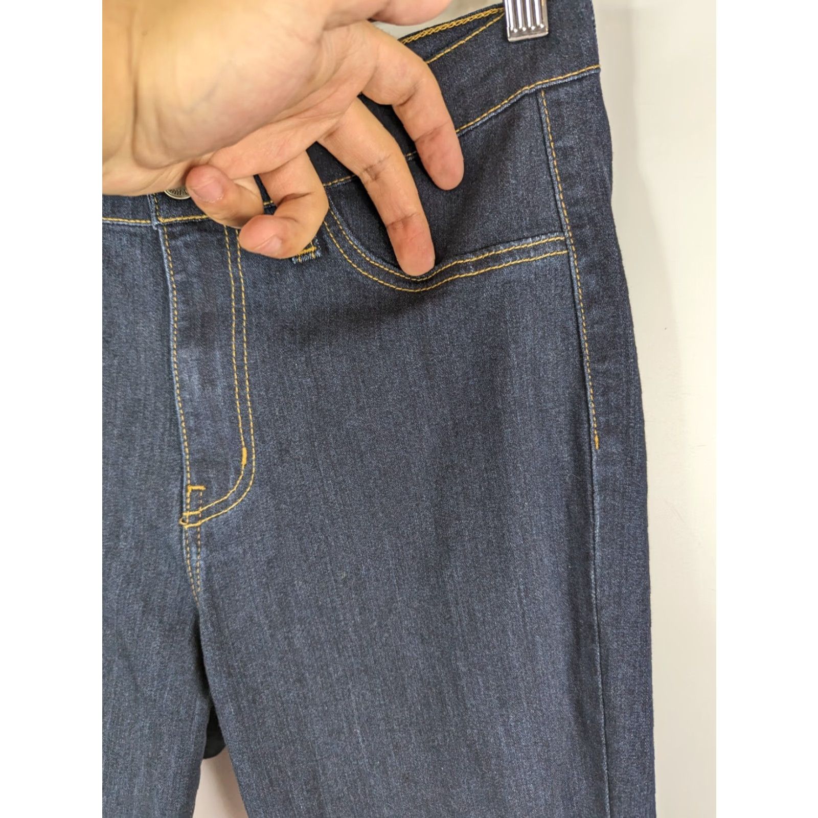 Vintage Judy Blue High Waist Super Flare Jeans 30 Blue Denim Cotton Blend Dark Wash Regular Womens Jeans Trend 90s Style- Flared USA 8396 Size 30" / US 8 / IT 44 - 3 Thumbnail