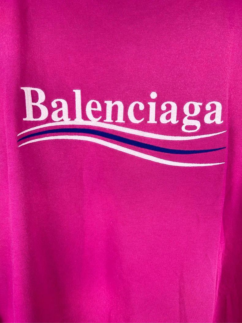 Balenciaga Balenciaga Pink Tie-Dye Coke Wave Short Sleeve T-Shirt Size US M / EU 48-50 / 2 - 6 Thumbnail