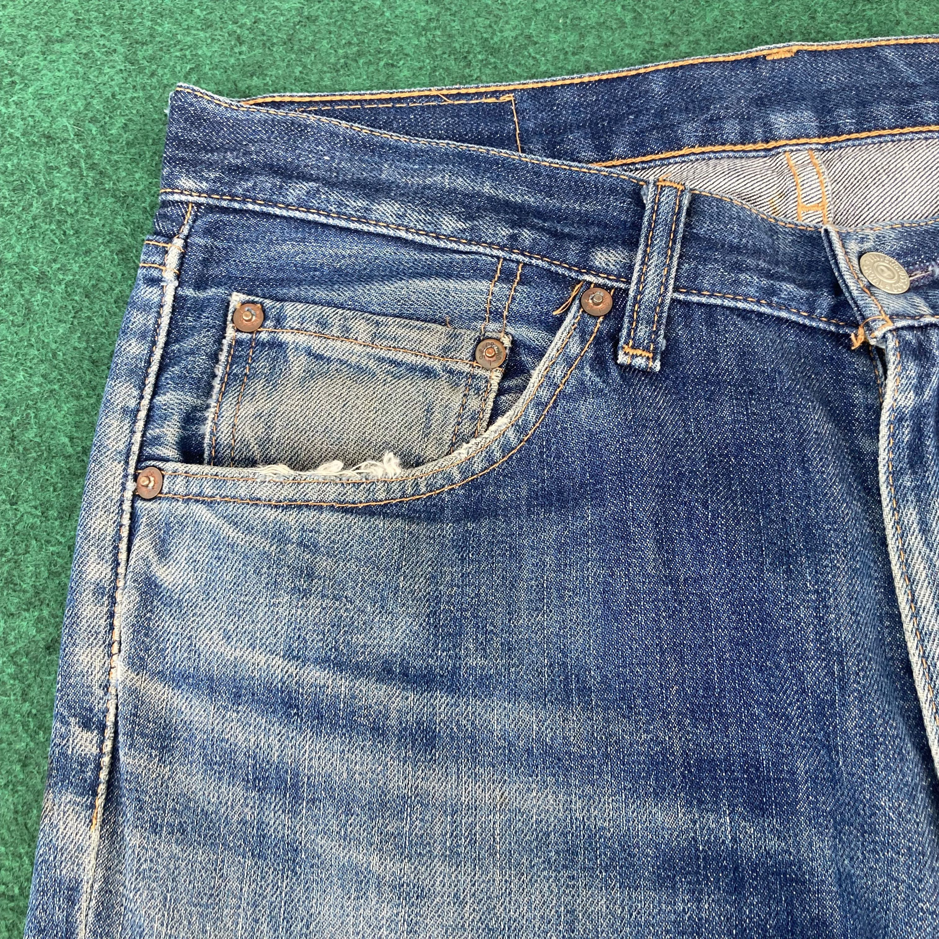Levi's × Vintage Vtg Levis 517 Ripped Denim Bootcut Flared Sz 33 Jeans Size US 33 - 6 Thumbnail