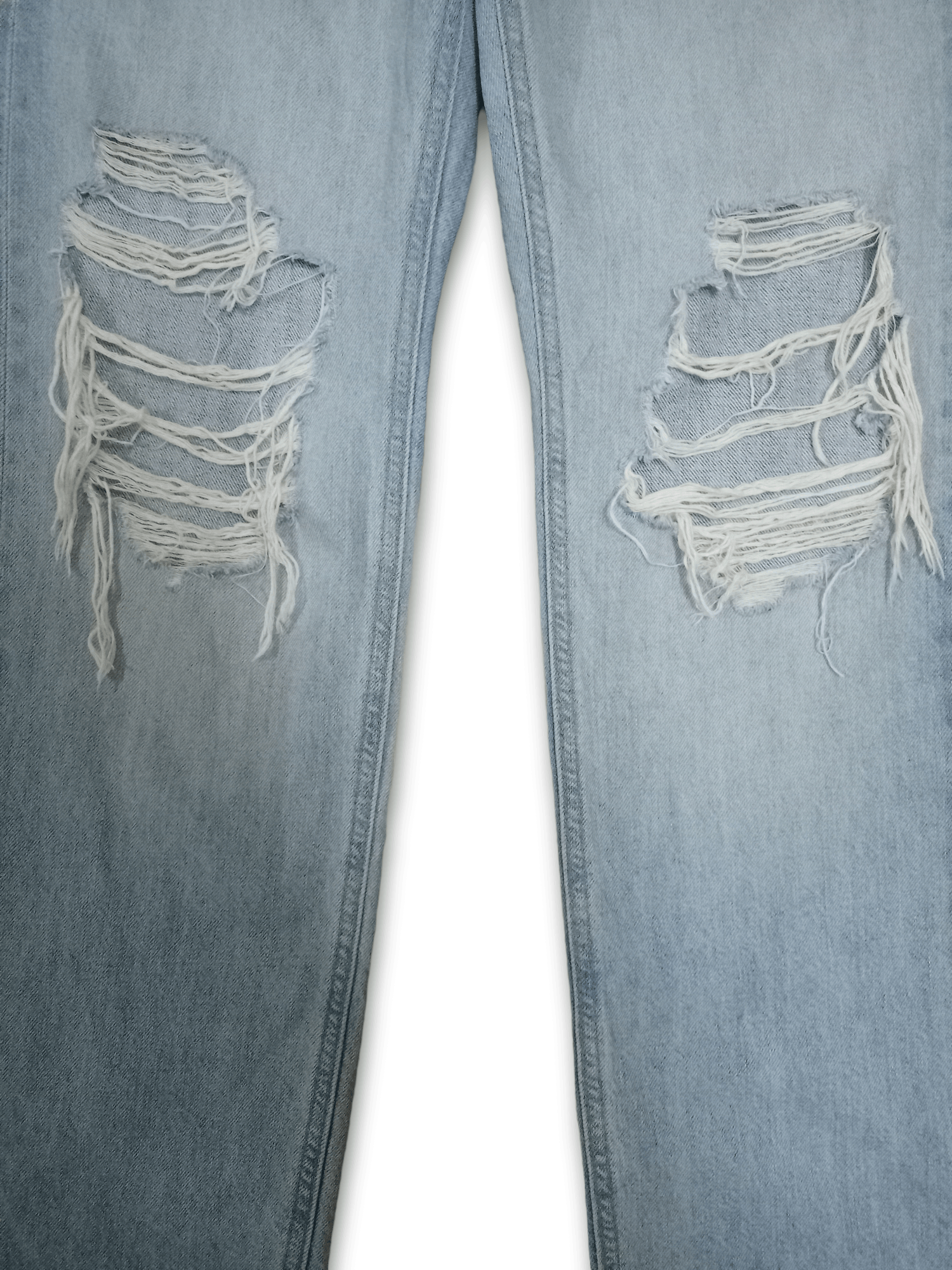 Japanese Brand × Uniqlo Vintage Japanese Uniqlo Blue Wash High Rise Distressed Jeans Size US 26 / EU 42 - 7 Thumbnail