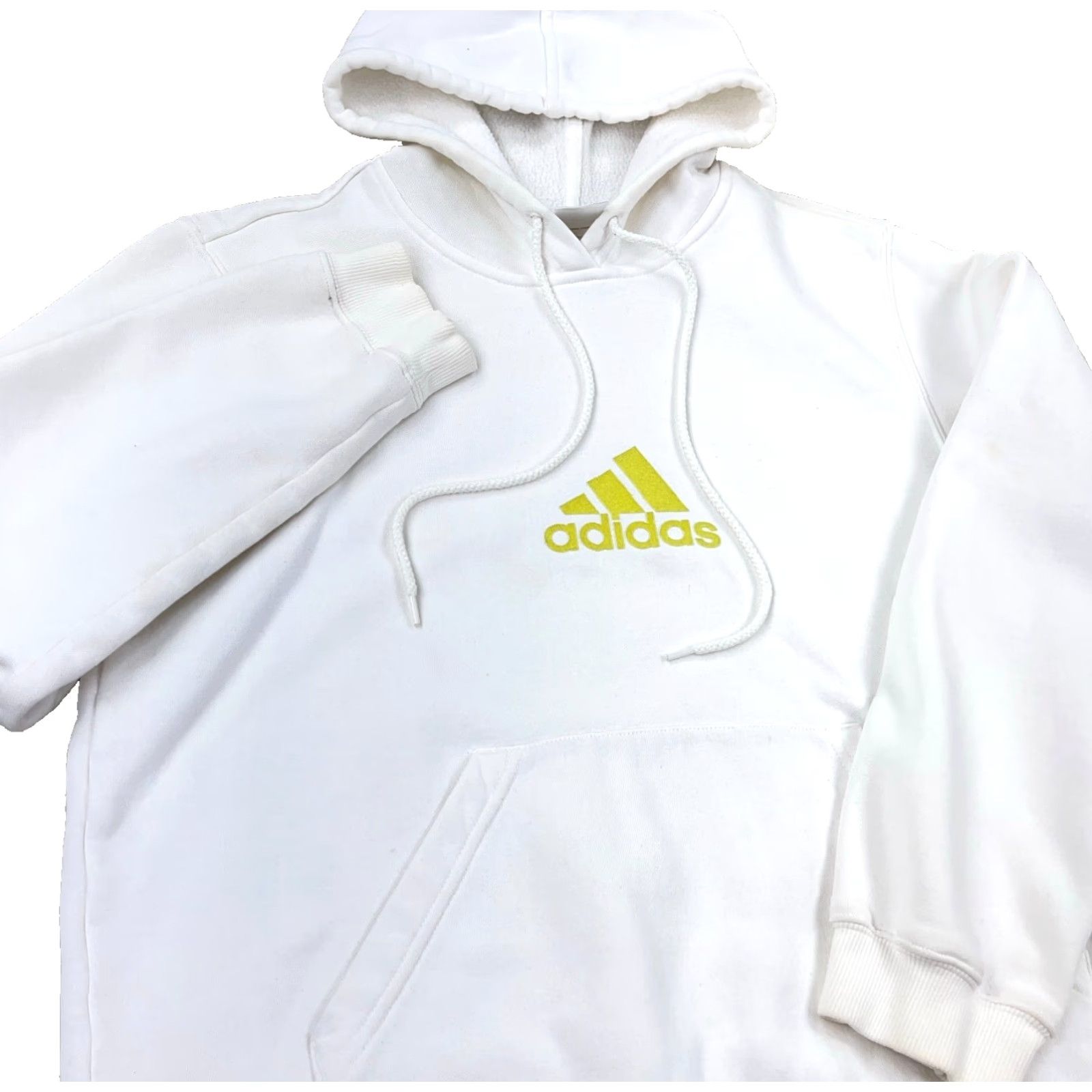Adidas Adidas Hoodie Men XL White Sweatshirt Pullover Hooded Sport Street Hipster Retro Classic Logo Size US XL / EU 56 / 4 - 5 Thumbnail