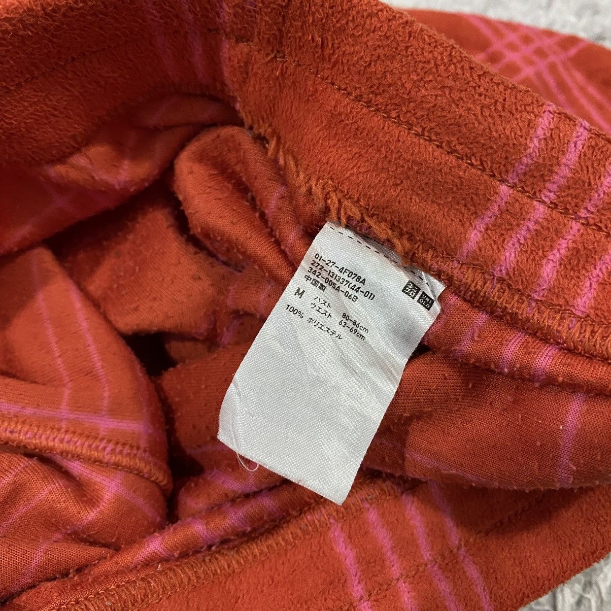 Uniqlo × Vintage Uniqlo Red check print pajama leggings Size 27" / US 4 / IT 40 - 4 Thumbnail