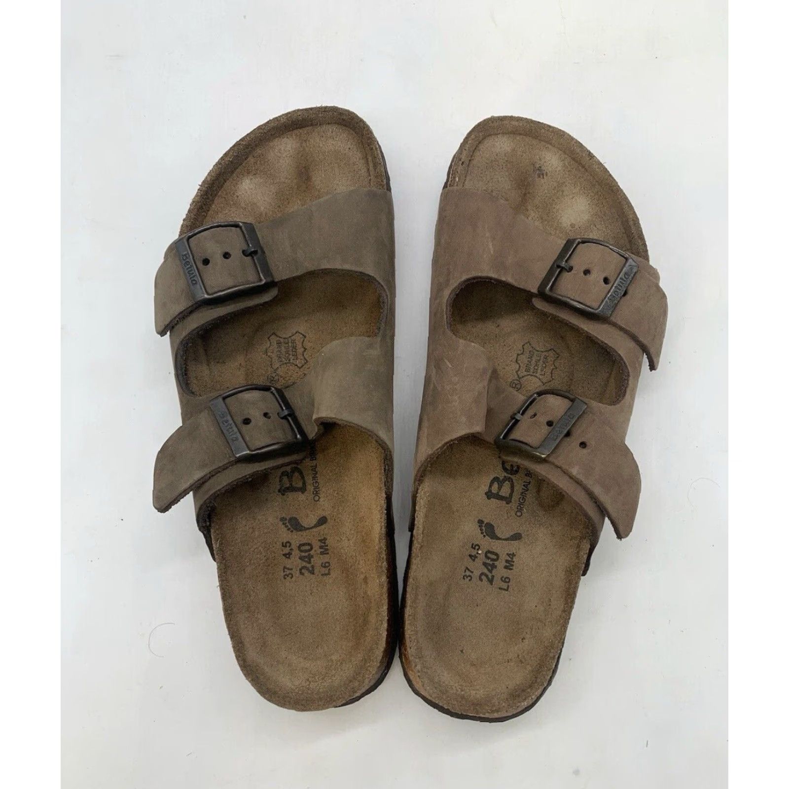 Birkenstock Birkenstock Sandal Women’s 6 37 Leather 2-Strap Betula Slip-On Flat Footbed Mocca Brown Size US 5 / IT 35 - 2 Thumbnail