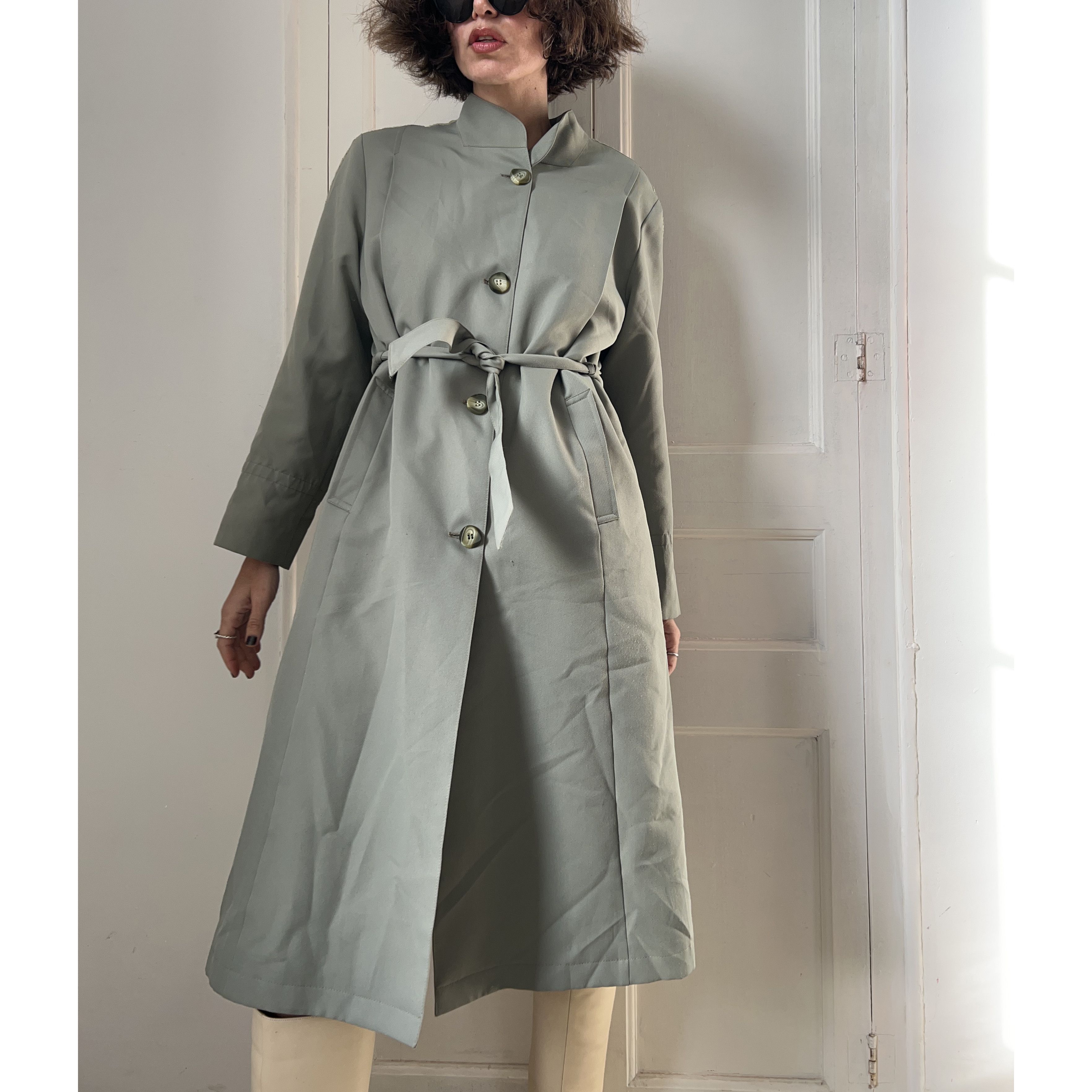Vintage Vintage 70s Sage Green Sherpa Lined Coat Size M / US 6-8 / IT 42-44 - 6 Thumbnail