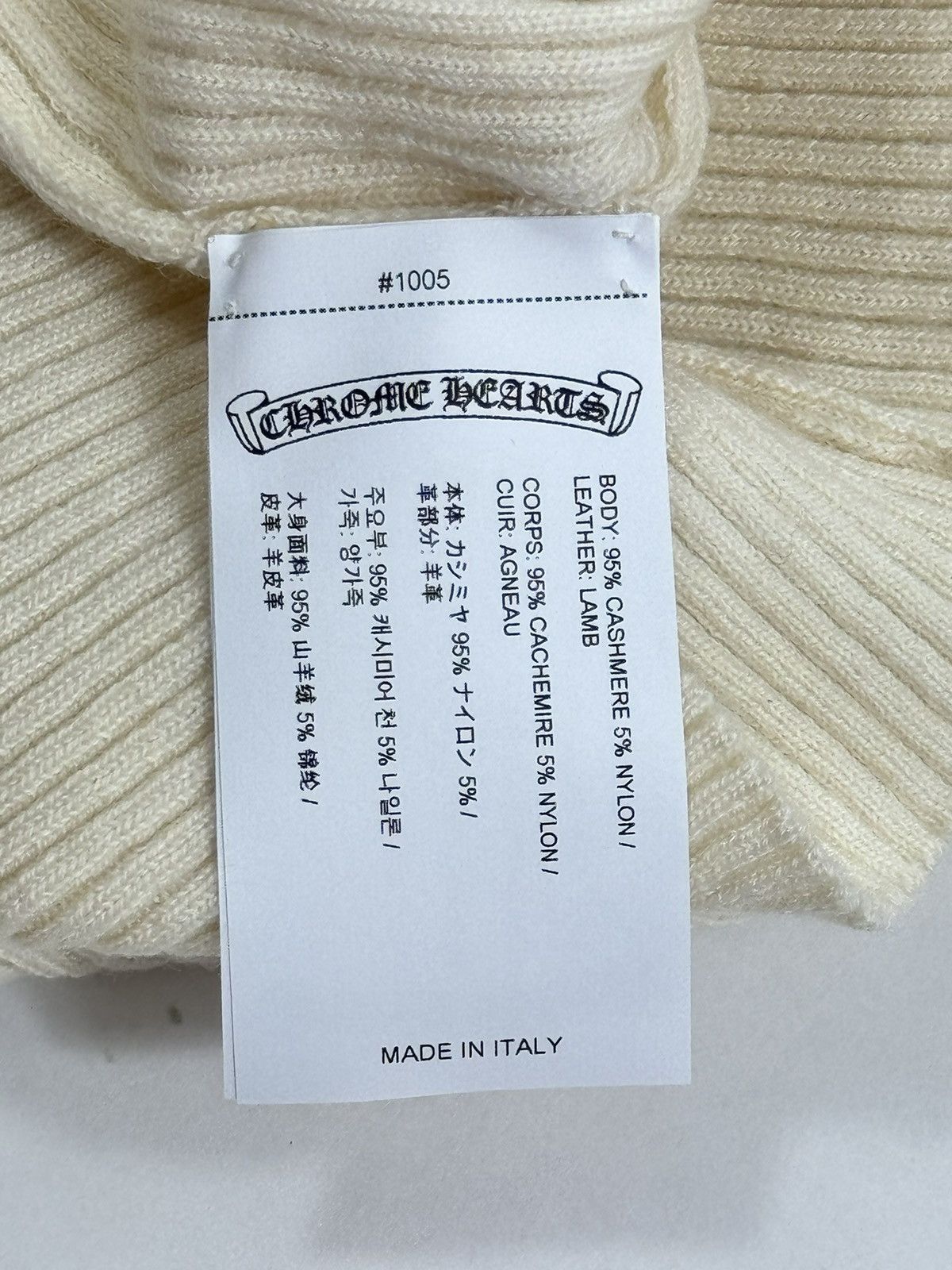 Chrome Hearts CASHMERE TURTLE NECK CROSS PATCH SLEEVE JUMPER (RARE) Size M / US 6-8 / IT 42-44 - 6 Thumbnail