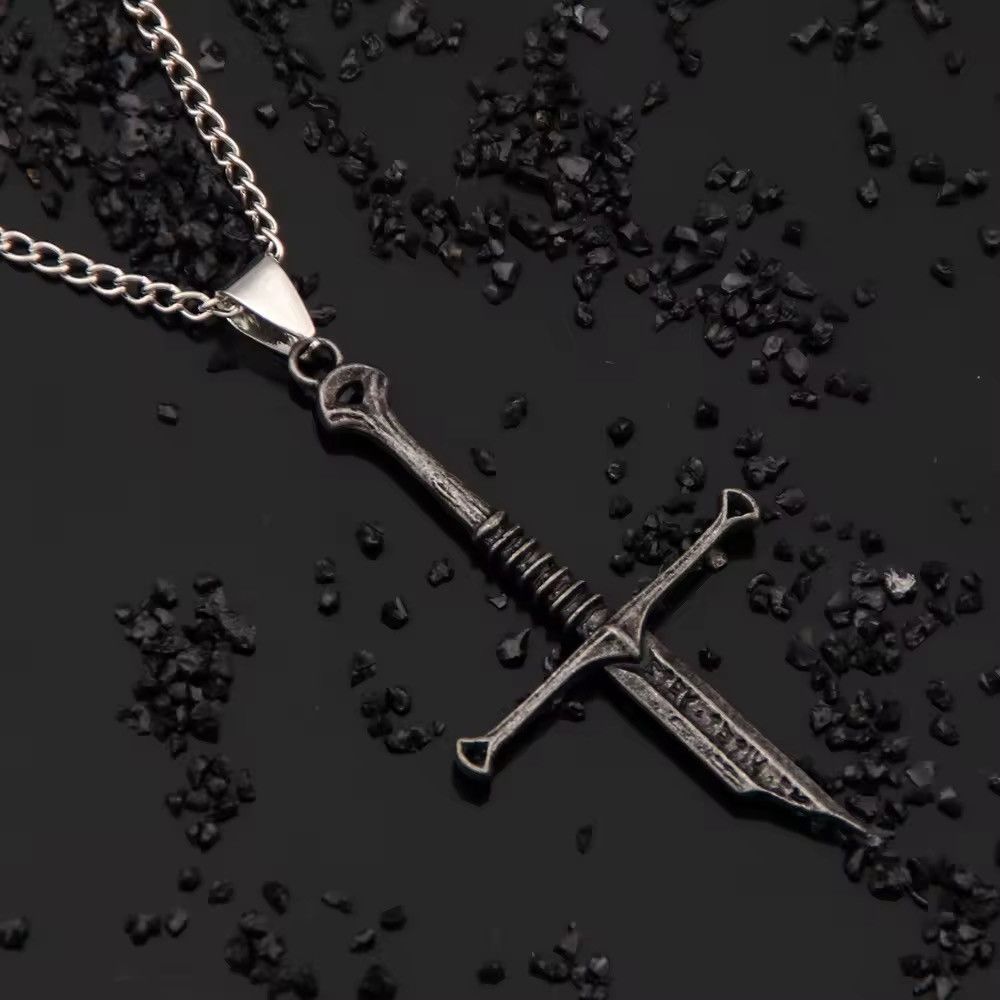 Jewelry Gothic Broken Sword Pendant Necklace Size ONE SIZE - 7 Thumbnail