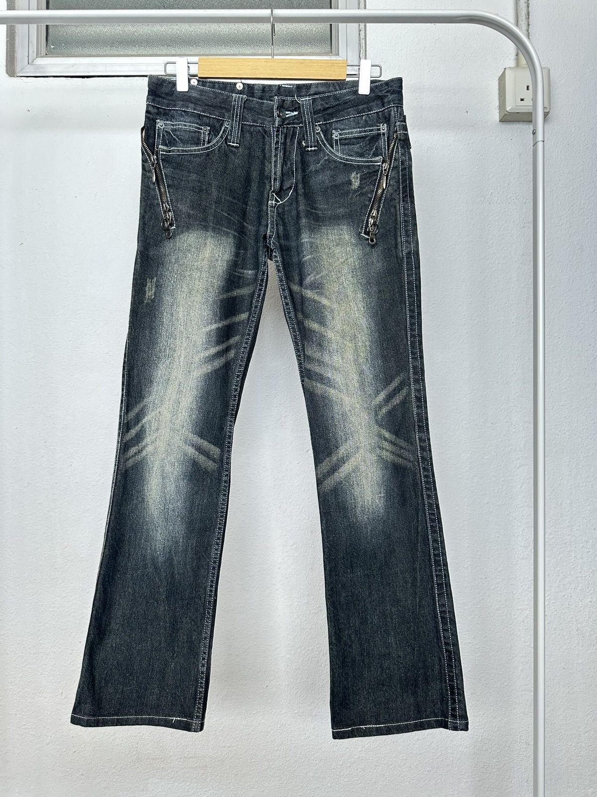 semanticdesign Early 00's Semanticdesign - J-rock whiskered jeans Size US 30 / EU 46 - 12 Thumbnail