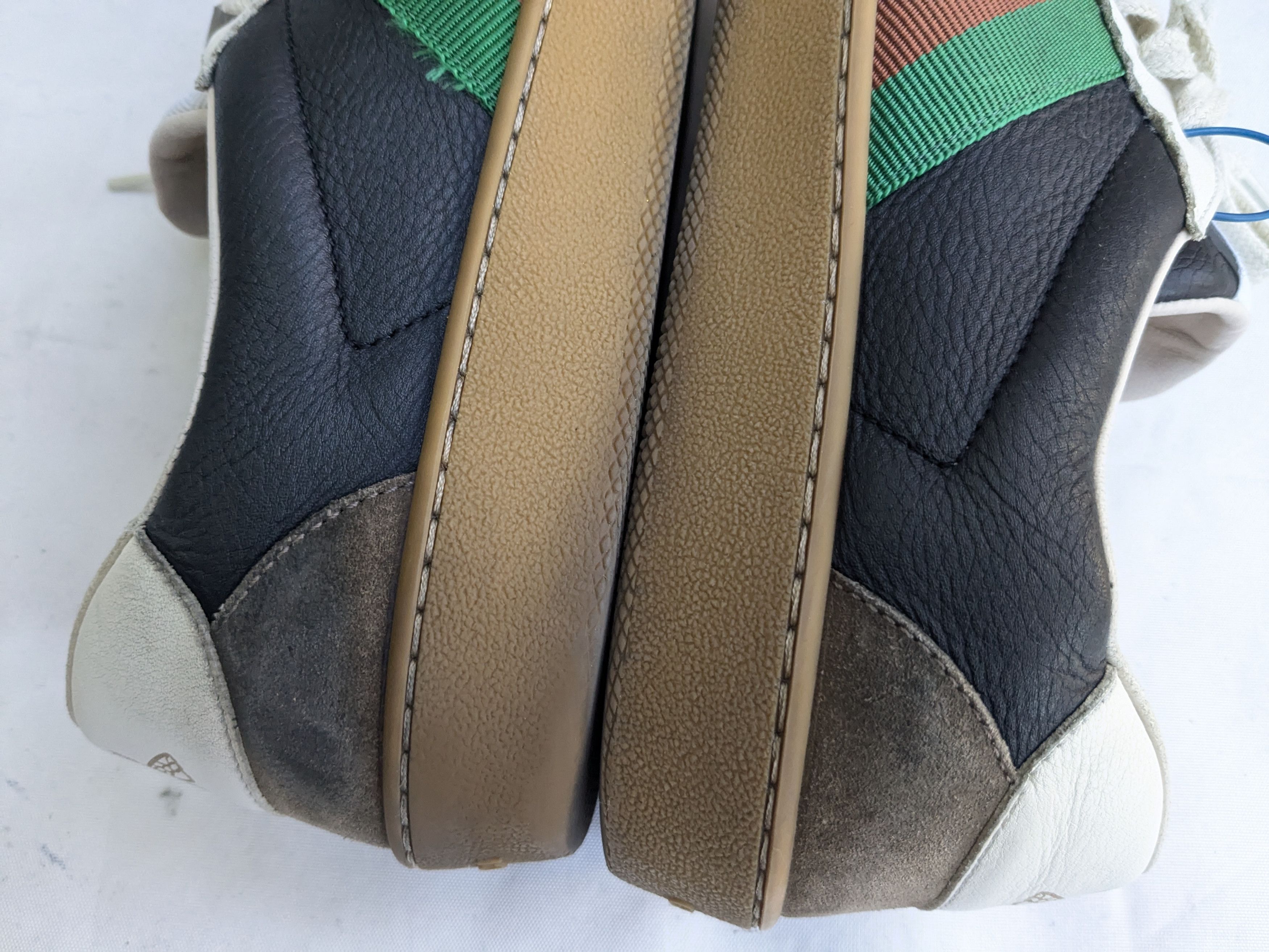 Gucci Gucci G74 Sneakers Black Leather 9 Web Gum Size US 9 / EU 42 - 7 Thumbnail