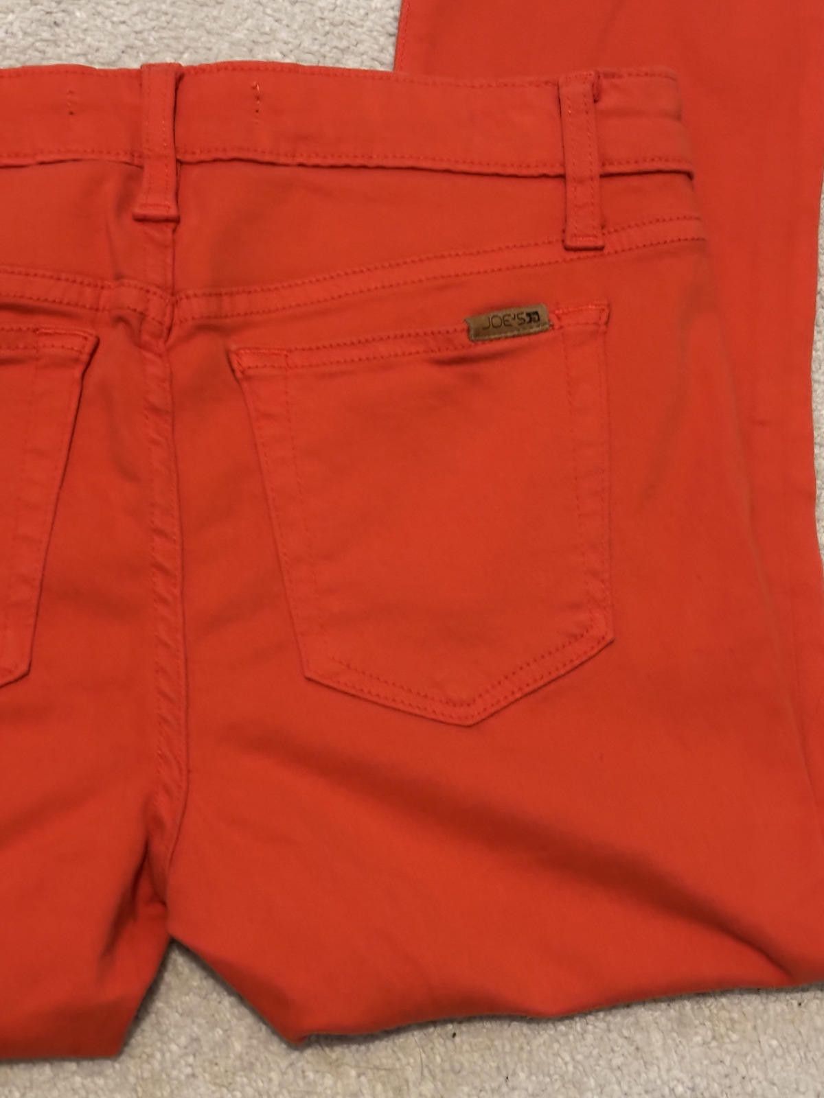 Designer Joe's Jeans Bright Red Denim Skinny Jeans size 27 Size 27" / US 4 / IT 40 - 5 Thumbnail