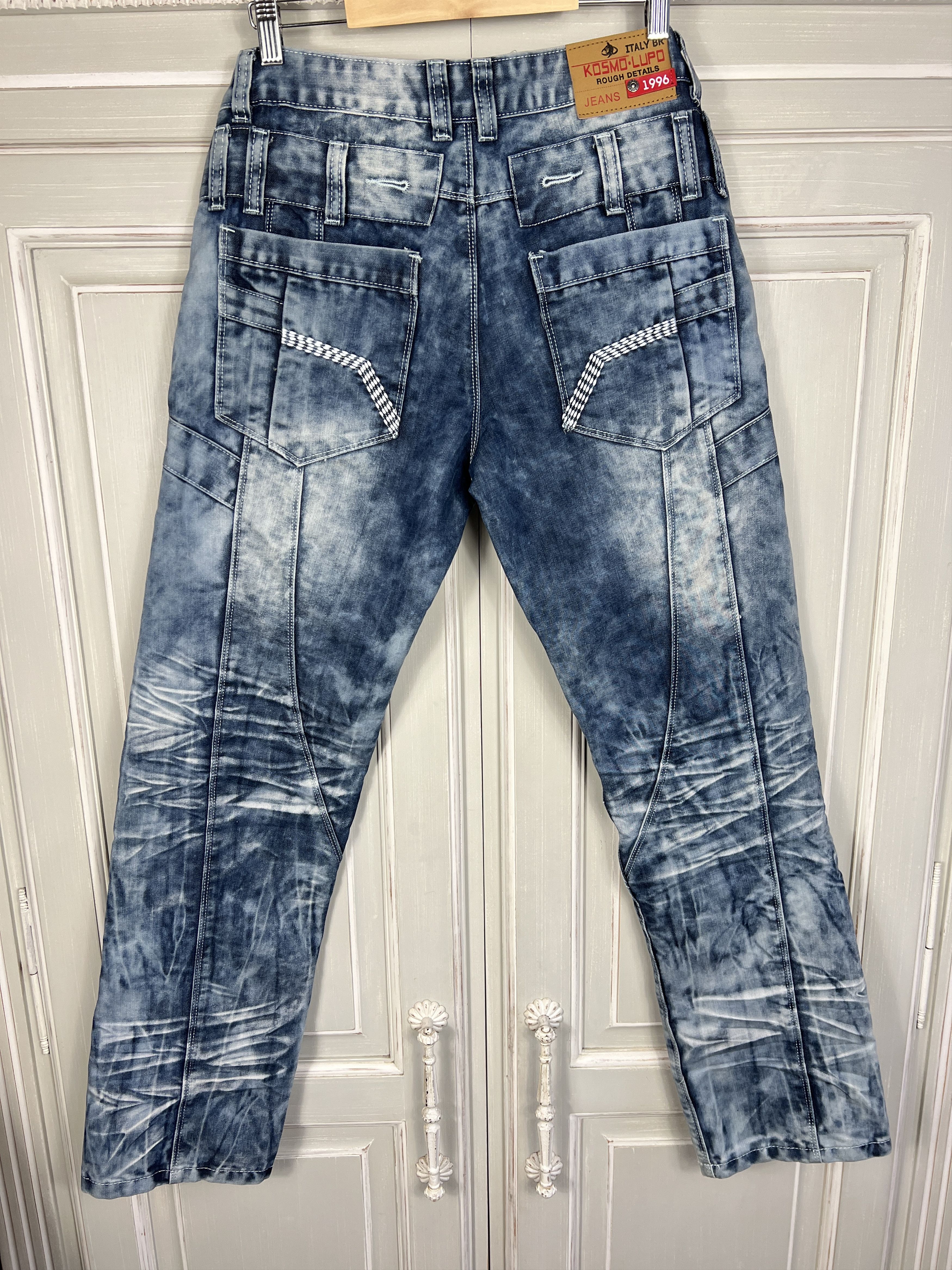Japanese Brand VINTAGE KOSMO LUPO JAPANESE ARCHIVAL PATCHWORK JEANS Size US 32 / EU 48 - 6 Thumbnail