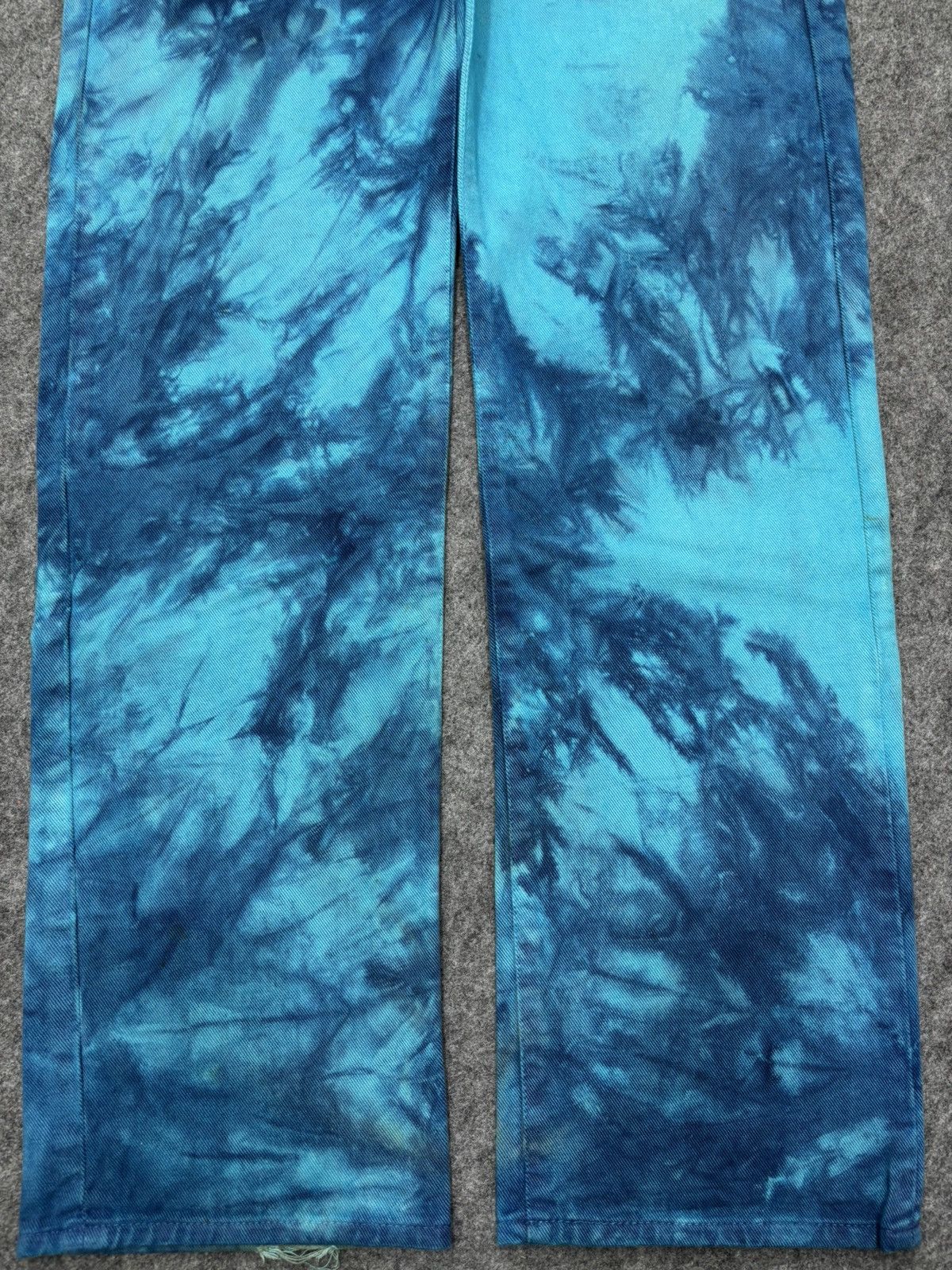 Designer 💥Vintage GO WEST Very Rare Tye Dye Sick Floral Denim F674 Size US 31 - 9 Thumbnail