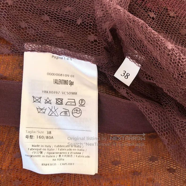 Valentino Valentino Burgundy lace shirt Size XS / US 0-2 / IT 36-38 - 7 Thumbnail