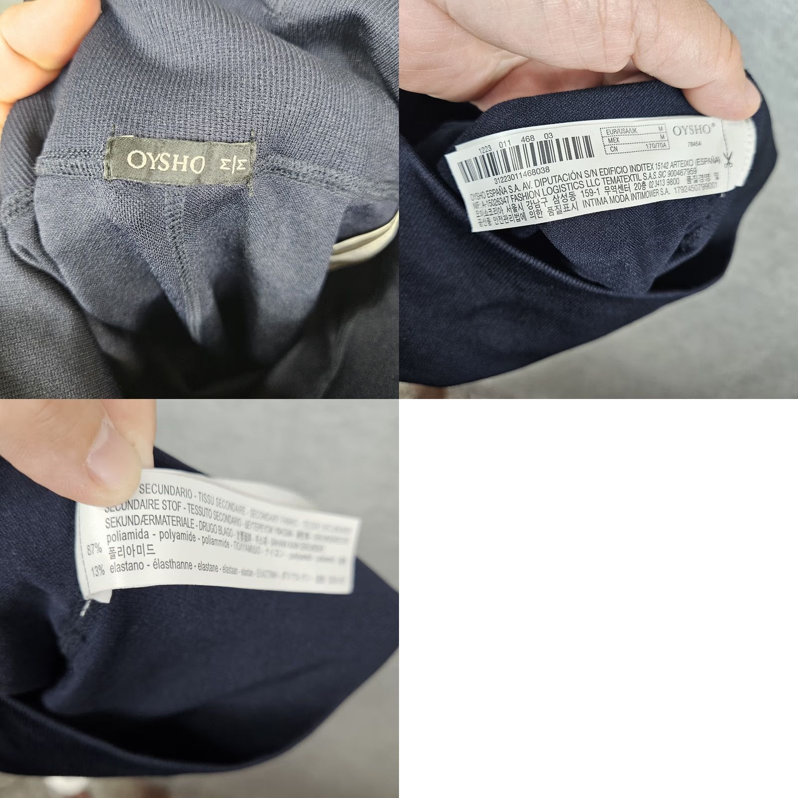 Vintage OYSHO NAVY Blue Seamless Gym Workout Legging Sz M Women’s Activewear Pants Slim Fit Regular H2O? Size 32" / US 10 / IT 46 - 8 Thumbnail
