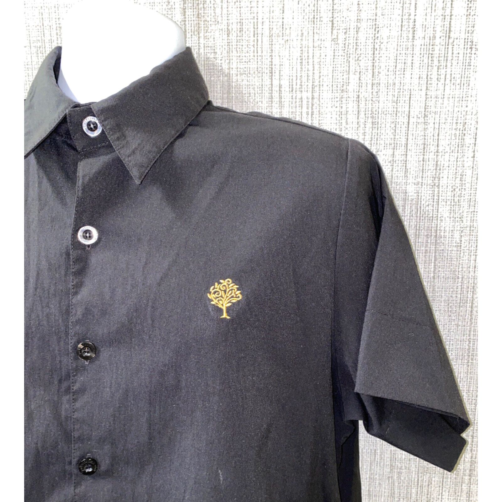 Vintage Noel Asmar Shirt Mens Black Short Sleeve Button-Up Size L Size US L / EU 52-54 / 3 - 2 Thumbnail