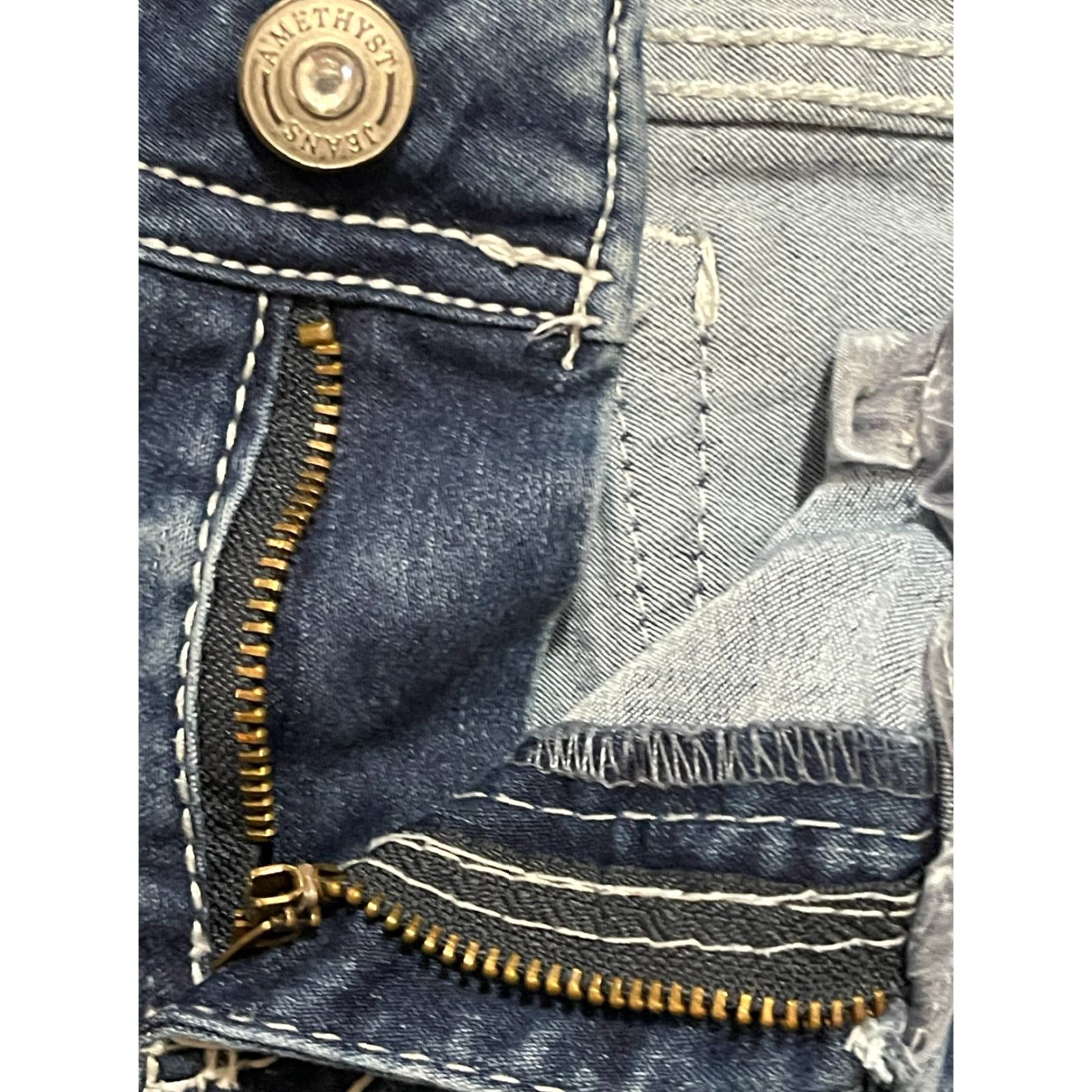 Vintage Amethyst Jeans Women’s Size 9 Blue Denim Straight Leg Pockets Size 30" / US 8 / IT 44 - 5 Thumbnail