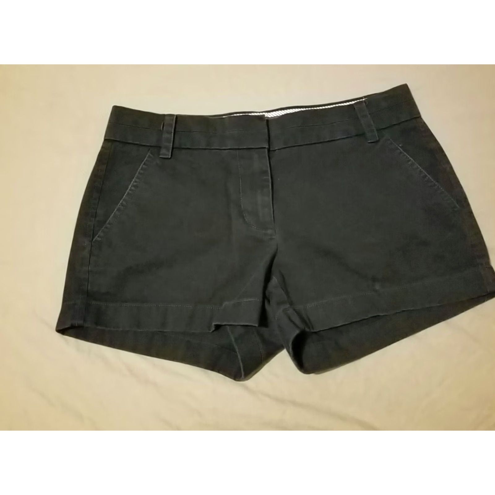 J.Crew Womens J.CREW Chino Shorts 0 Black Cotton Khaki Regular Size Type Size 25" / US 0 / IT 36 - 2 Thumbnail