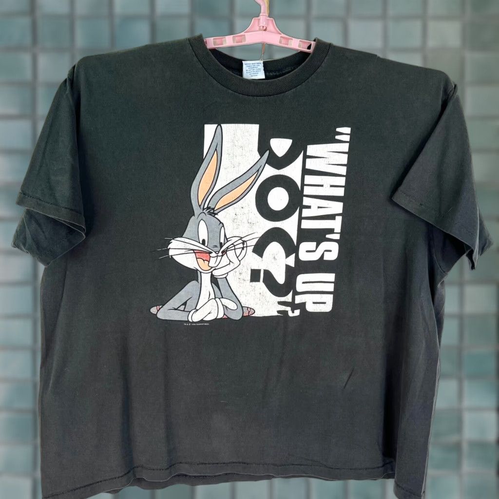 Vintage VINTAGE Bugs Bunny T-Shirt - 1994 What's Up Doc - Mens 3XL Black Graphic Tee - Warner Bros - Classic Cartoon Size US XXL / EU 58 / 5 - 1 Thumbnail