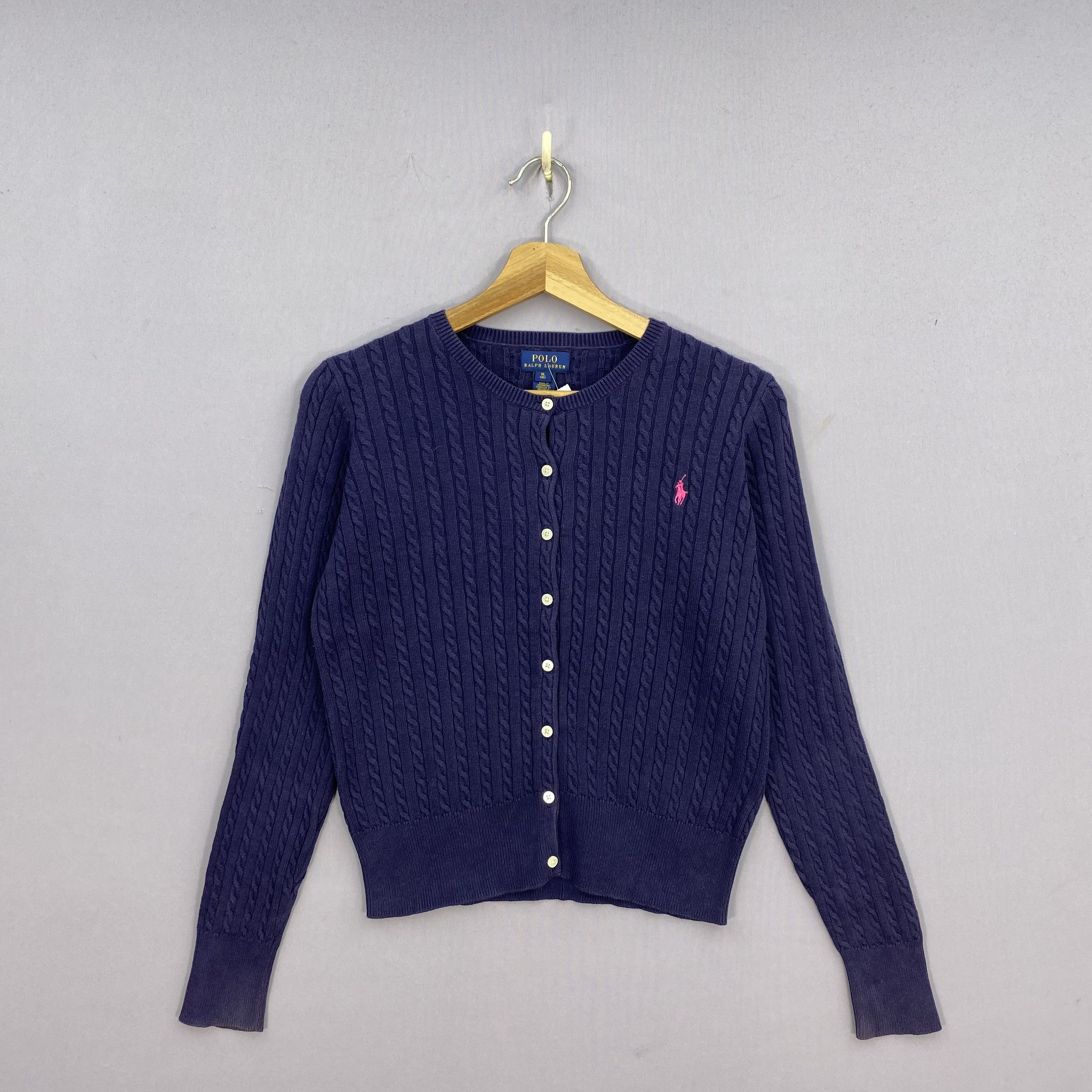 Polo Ralph Lauren Vintage Y2K Polo Ralph Lauren Cardigan Cable Knit Sweater Size S / US 4 / IT 40 - 2 Thumbnail