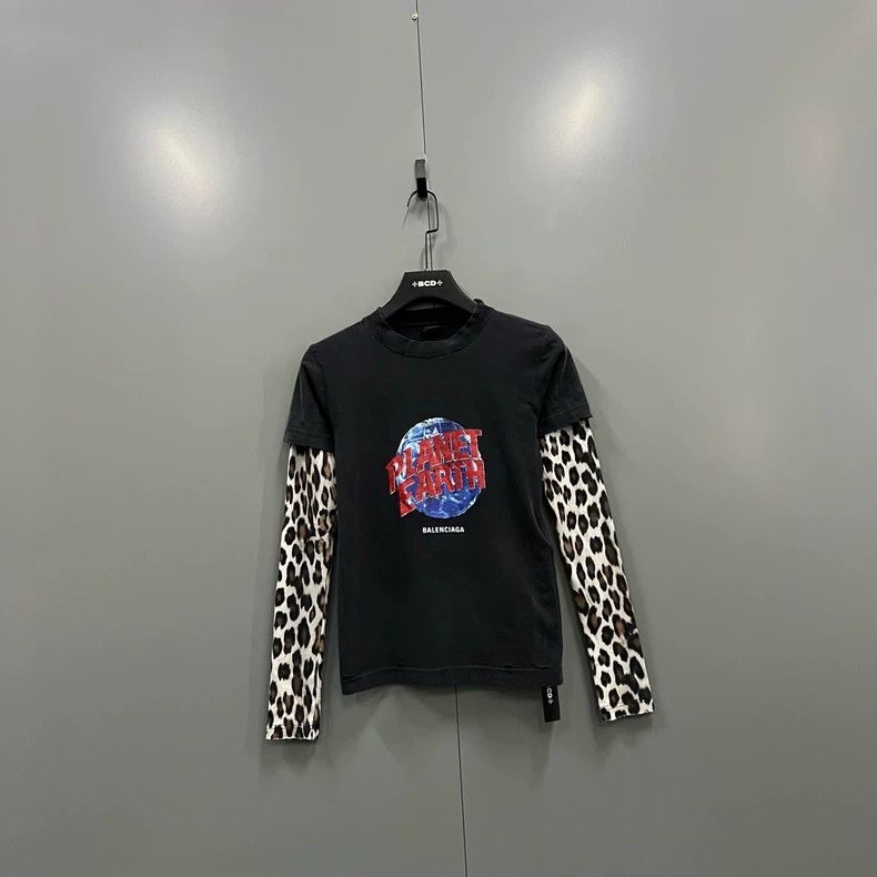 Balenciaga Balenciaga Leo Print Panel Longsleeve Size US M / EU 48-50 / 2 - 1 Thumbnail