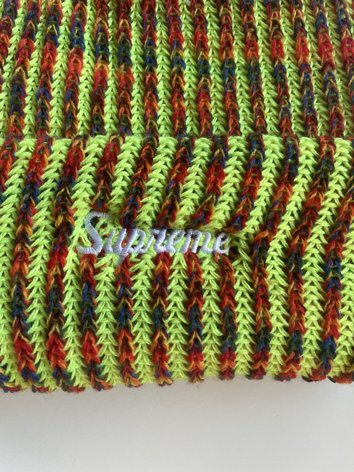 Supreme Supreme FW25 Rainbow Loose Gauge Beanie NEON YELLOW Size ONE SIZE - 2 Thumbnail