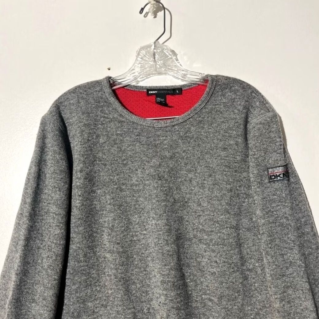 DKNY DKNY Essentials Pullover Sweater Men's Large Gray Embroidered Logo Size US L / EU 52-54 / 3 - 2 Thumbnail