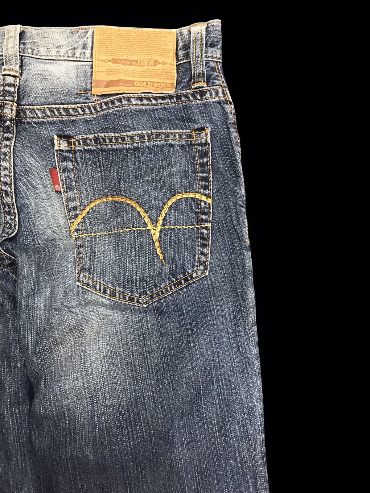 Edwin Gold Rush Edwin Medium Wash Distressed Denim F128 Size US 33 - 10 Thumbnail