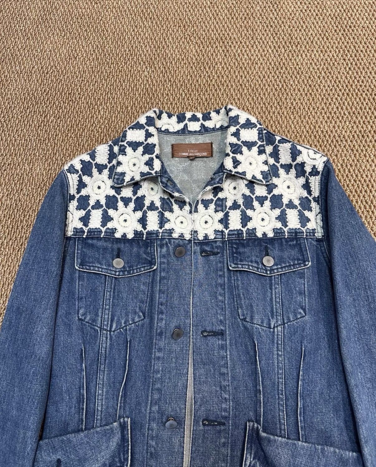 Comme des Garcons Comme des Garçons Octagram Star Embroidered Denim Jacket K23 Size US M / EU 48-50 / 2 - 4 Thumbnail